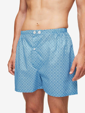 Men's Short Pyjamas Ledbury 56 Cotton Batiste Blue