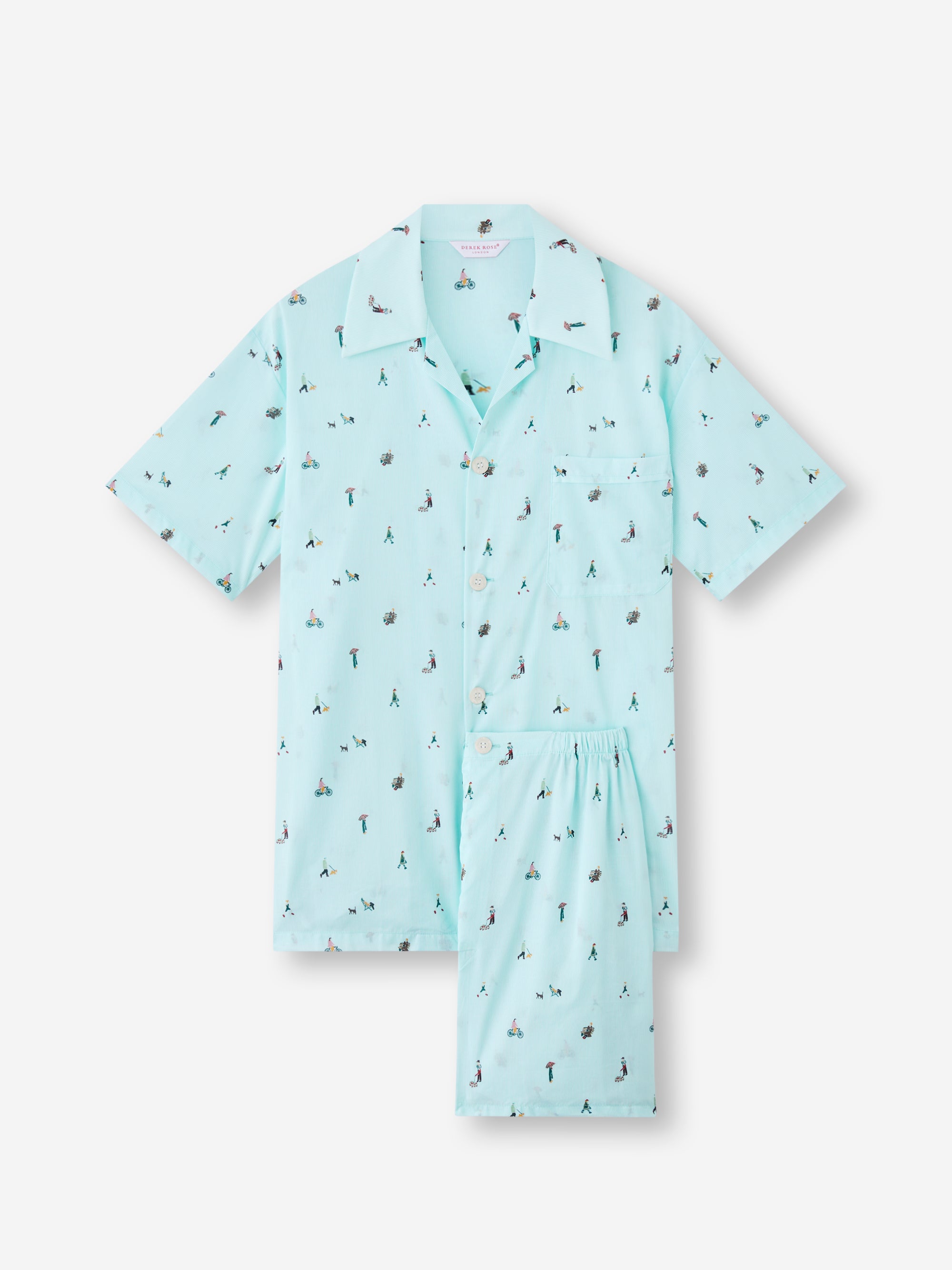 Men's Short Pyjamas People of London Blue Stripe