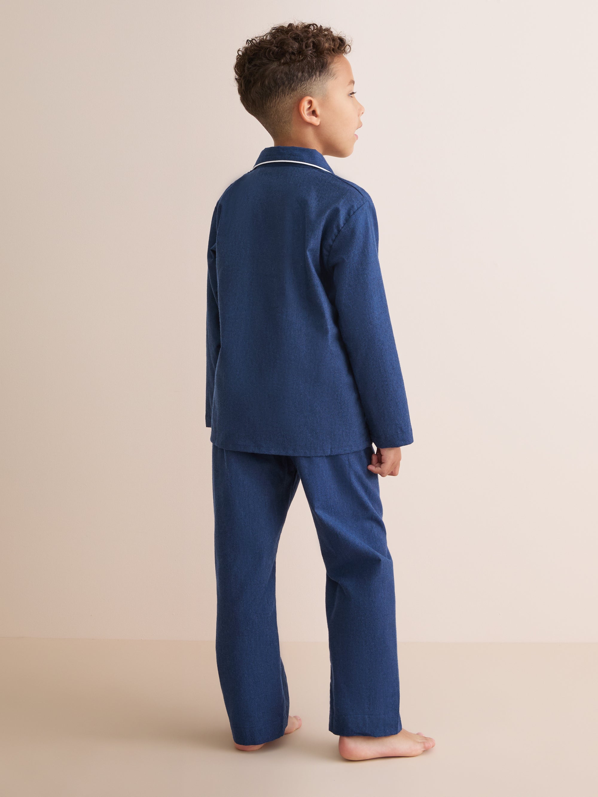 Kids' Pyjamas Balmoral 3 Brushed Cotton Navy