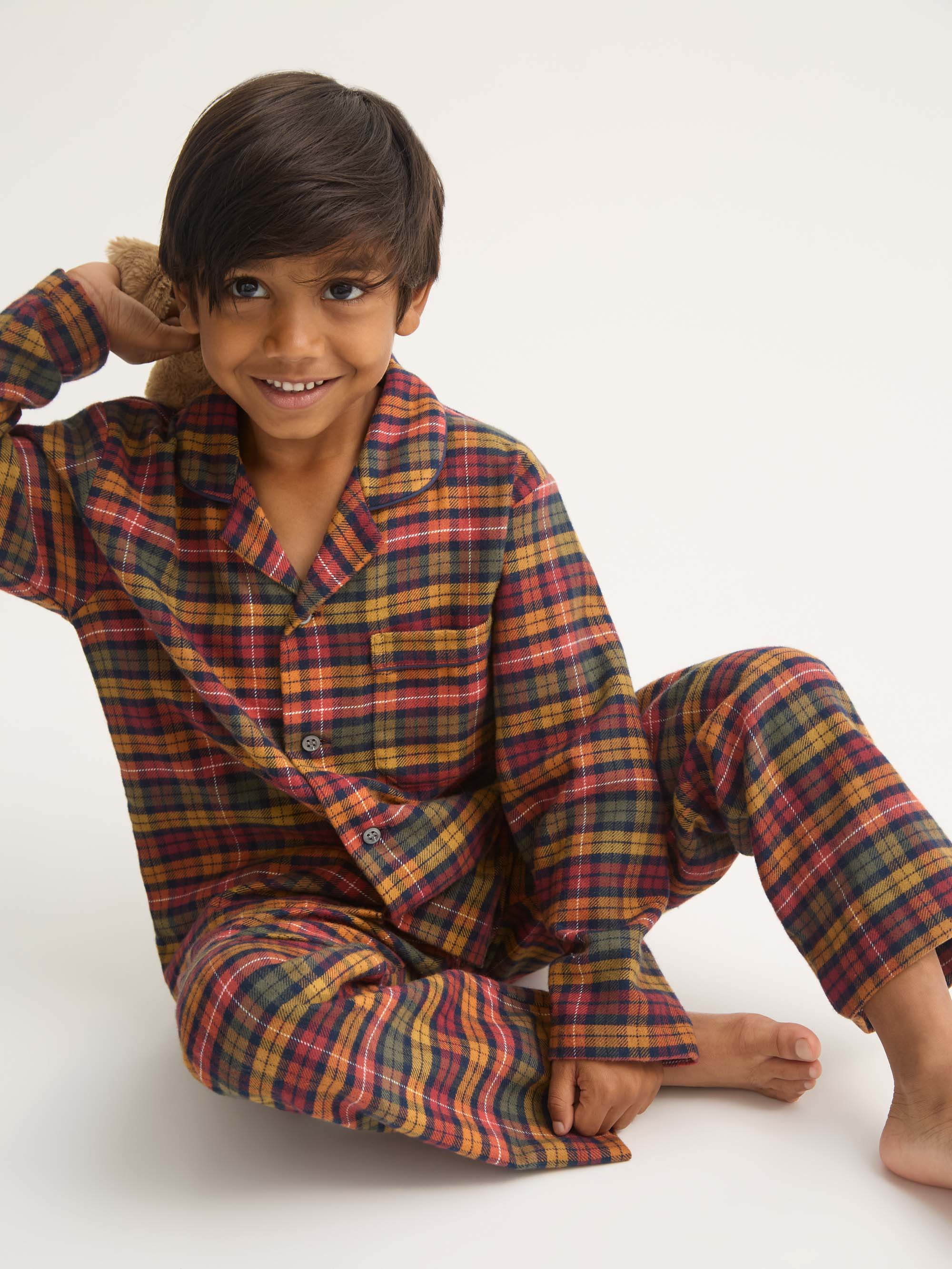 Kids' Pyjamas Kelburn Brushed Cotton Multicolour Check
