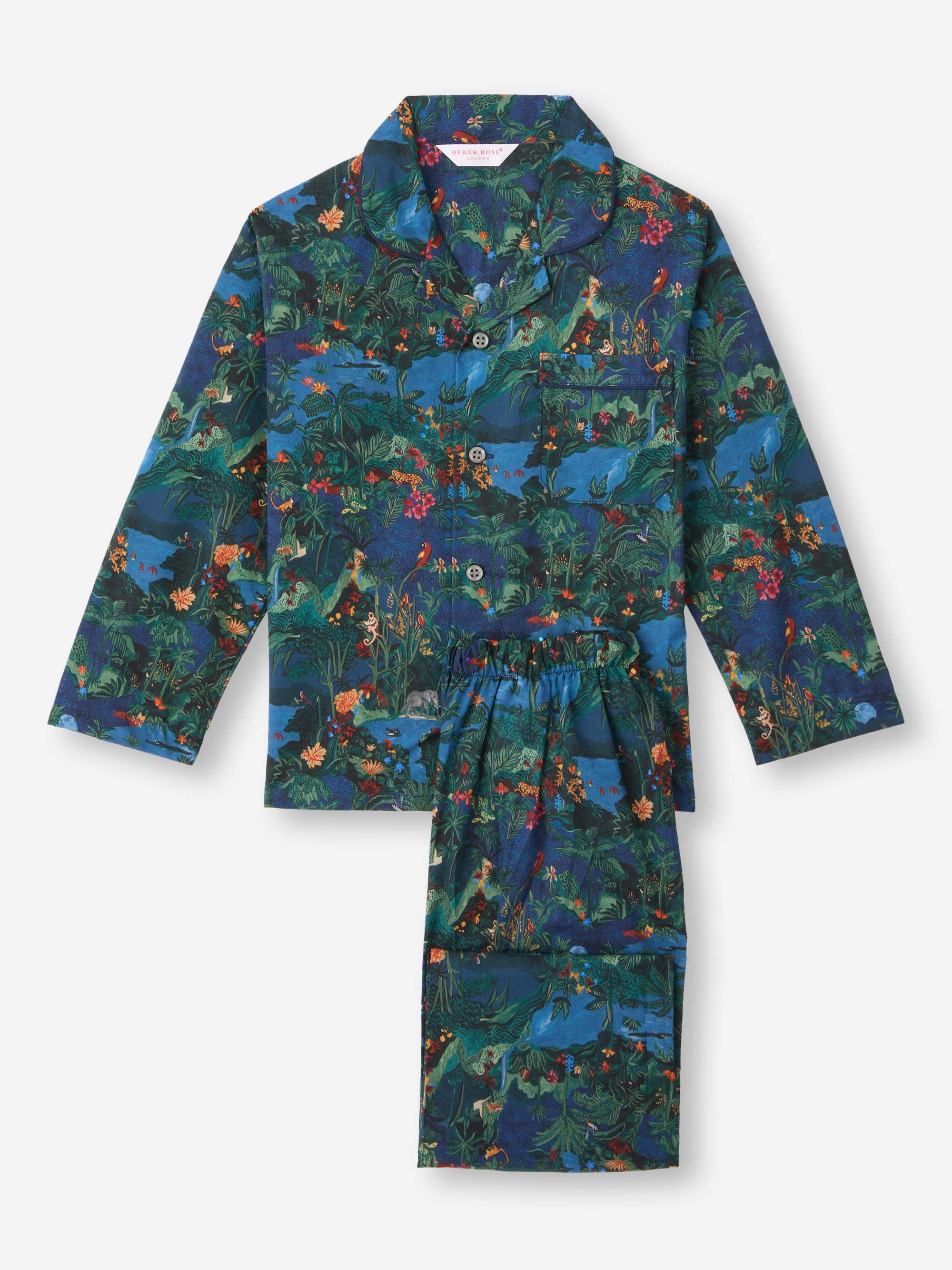 Kids' Pyjamas Cotton Batiste Multi Midnight Jungle Print