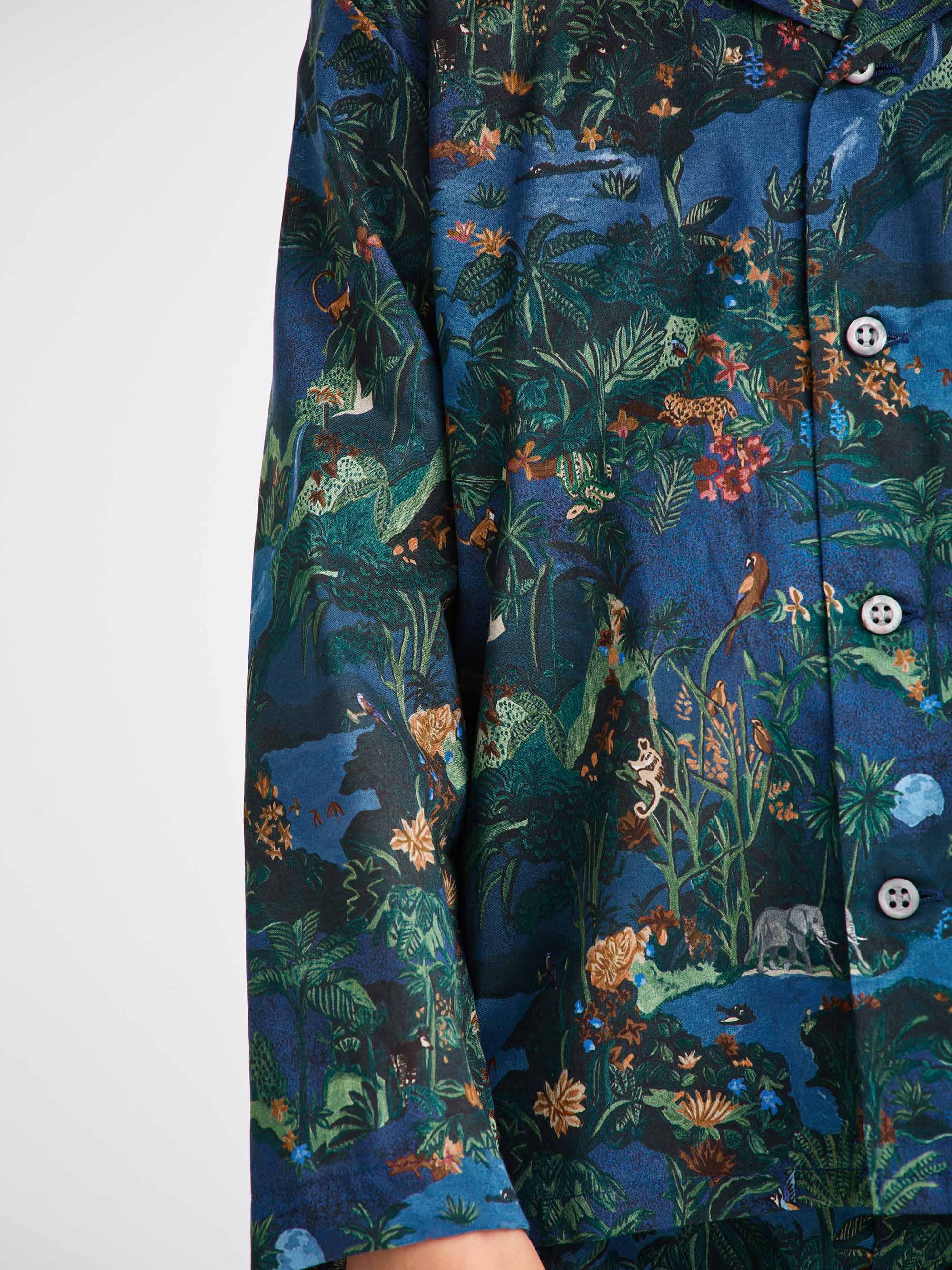 Kids' Pyjamas Cotton Batiste Multi Midnight Jungle Print