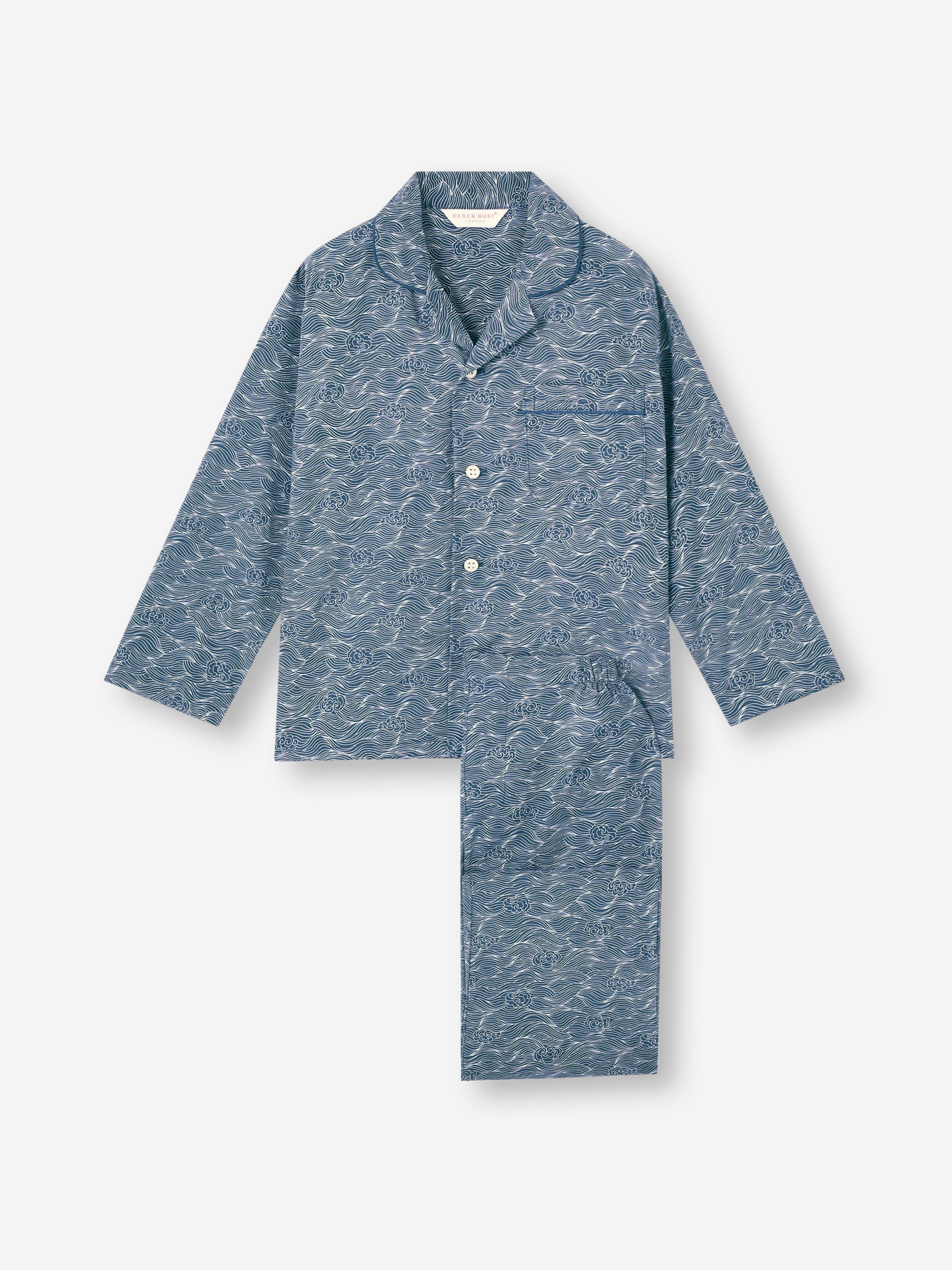 Kids' Pyjamas Cotton Batiste Navy Blue Night Sky Print