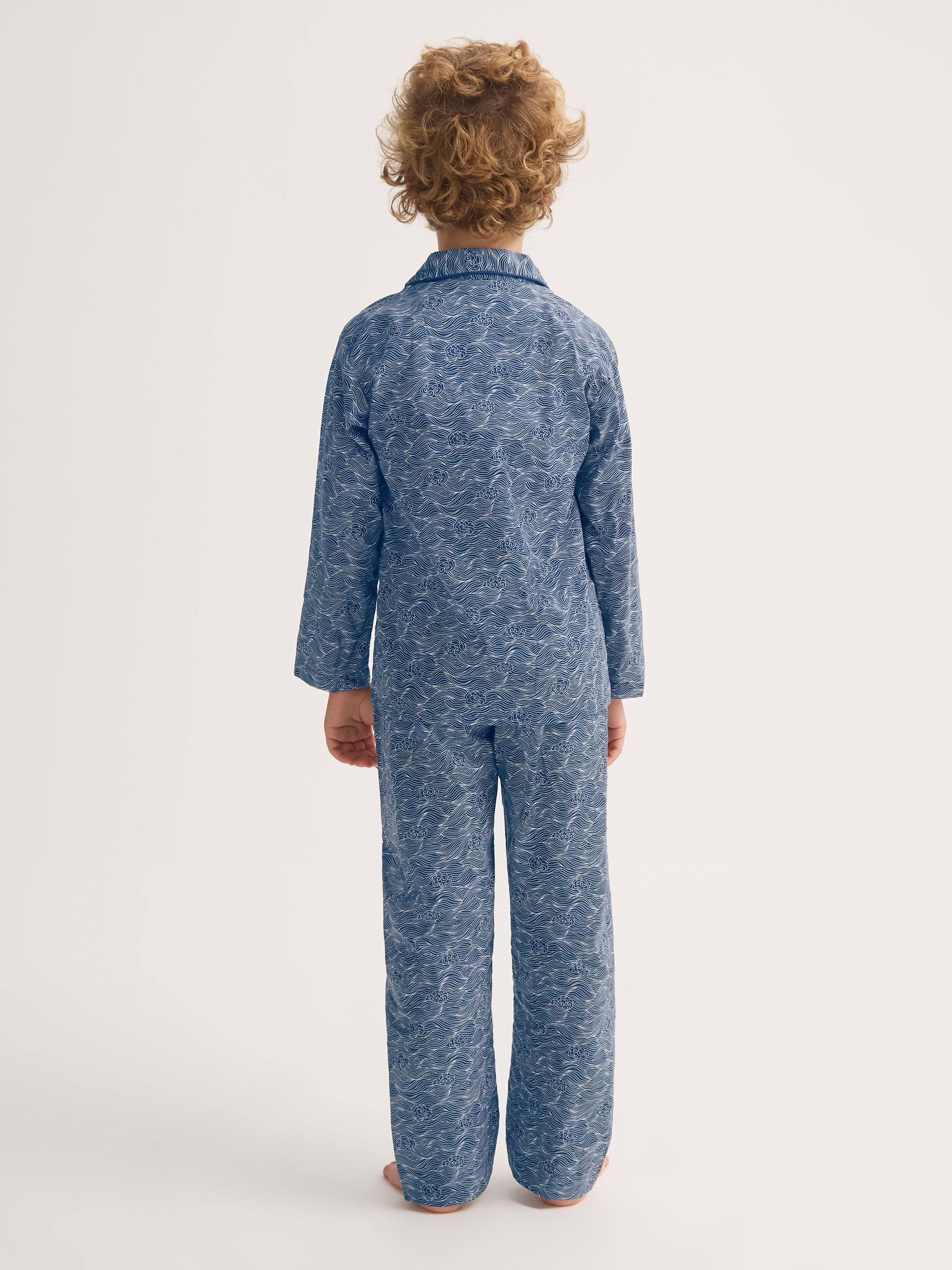Kids' Pyjamas Cotton Batiste Navy Blue Night Sky Print