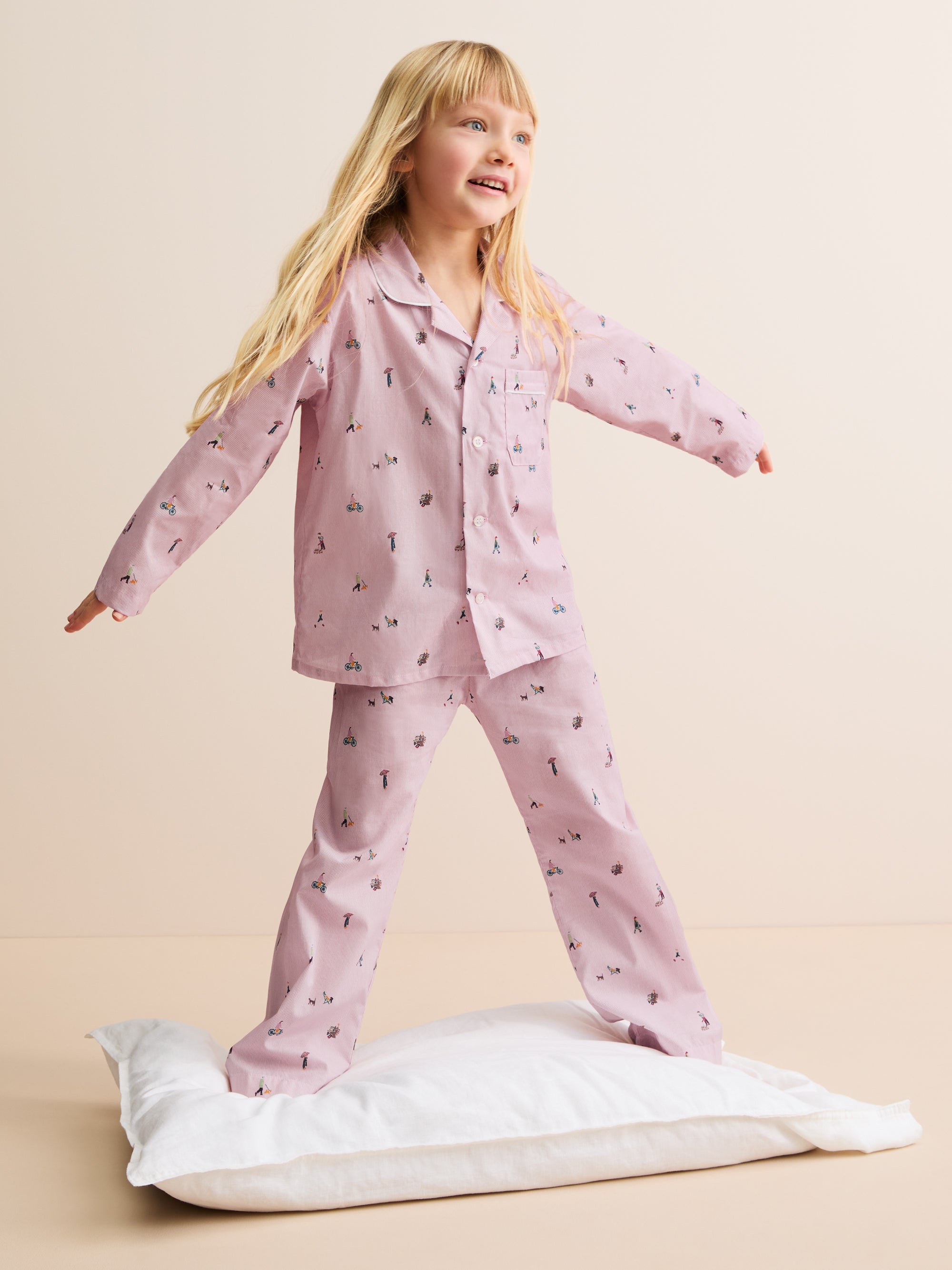 Kids' Pyjamas People of London Pink Stripe