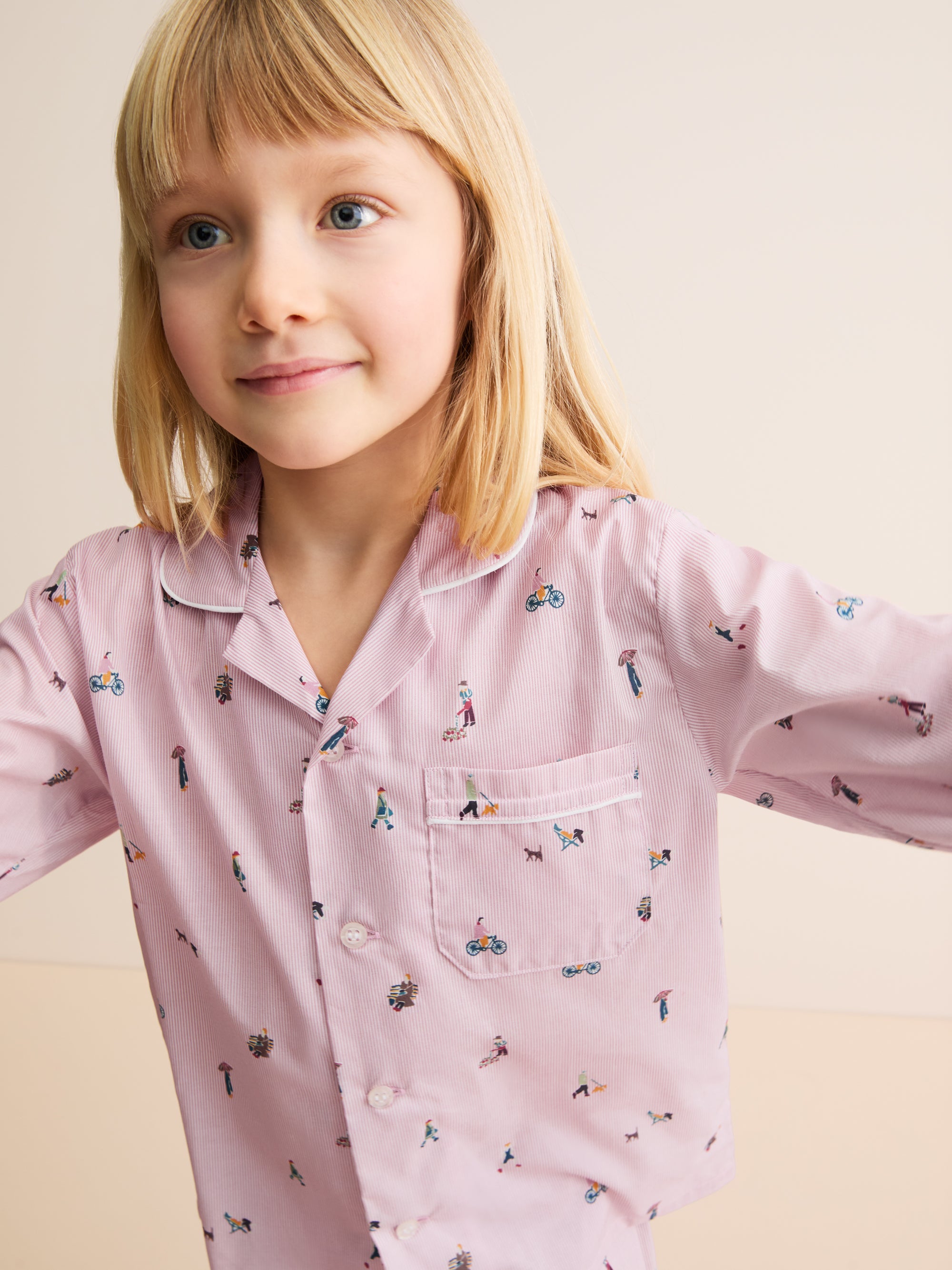 Kids' Pyjamas People of London Pink Stripe