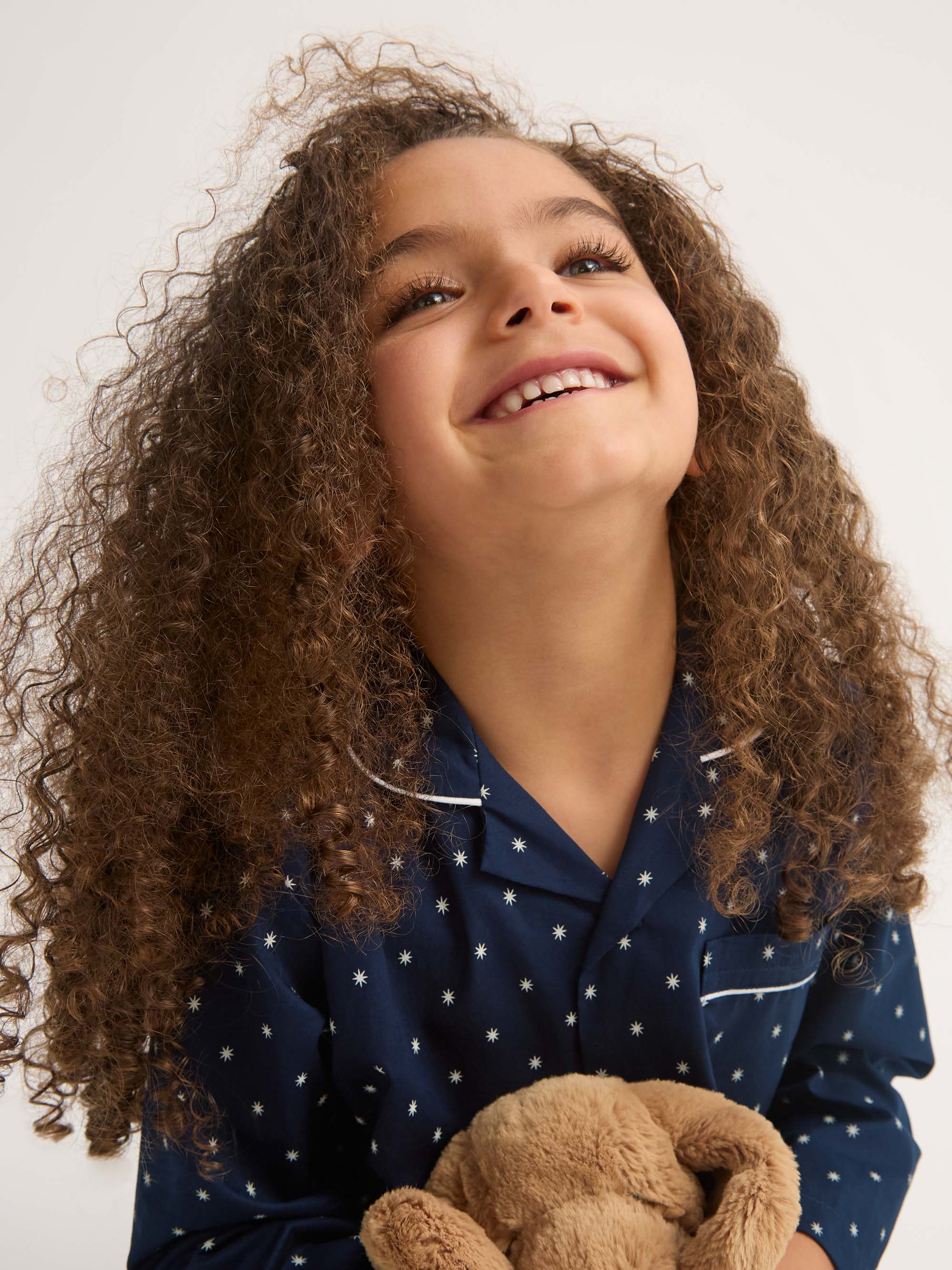 Kids' Pyjamas Cotton Batiste Navy Blue Starburst Print
