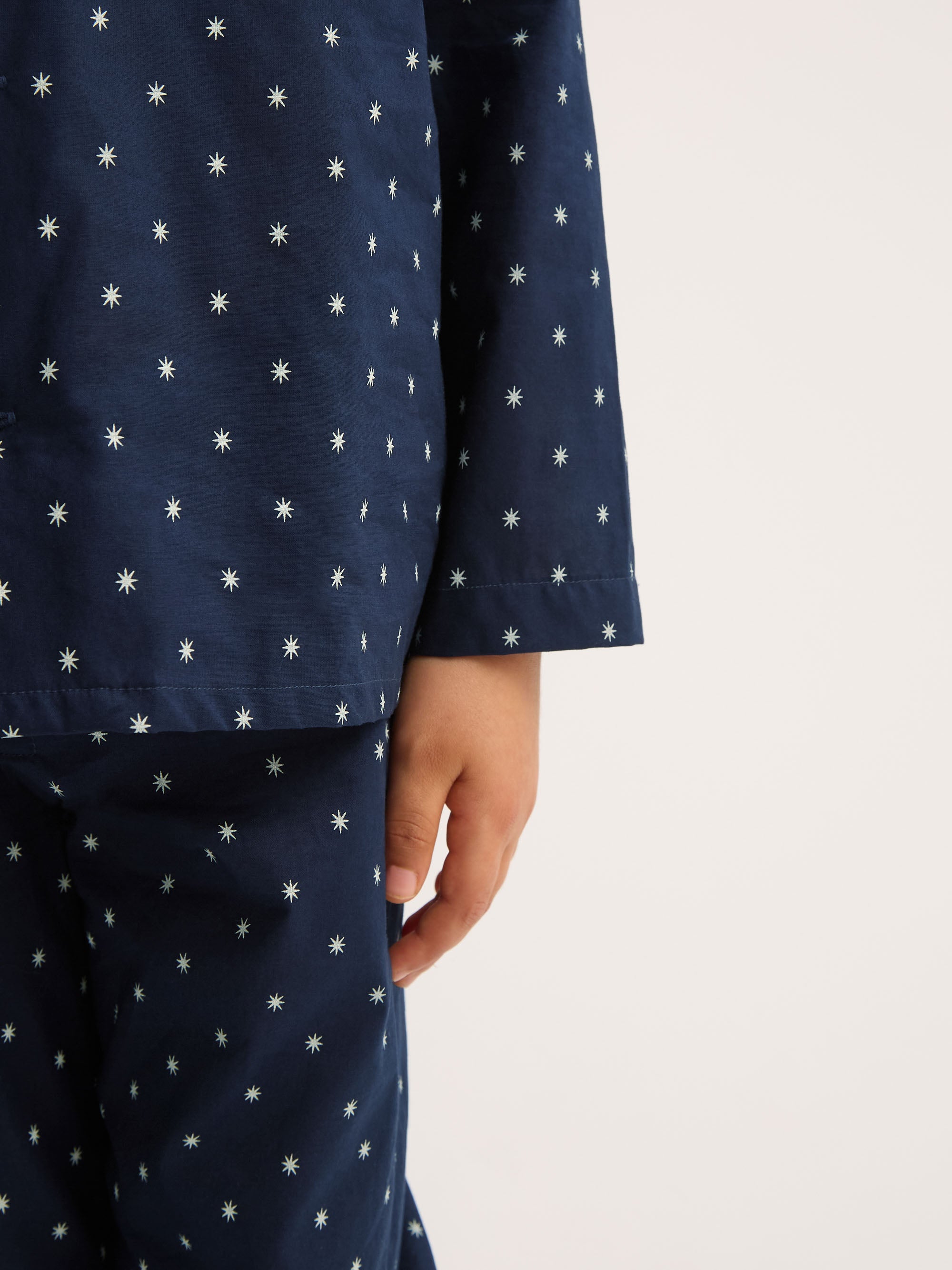 Kids' Pyjamas Cotton Batiste Navy Blue Starburst Print