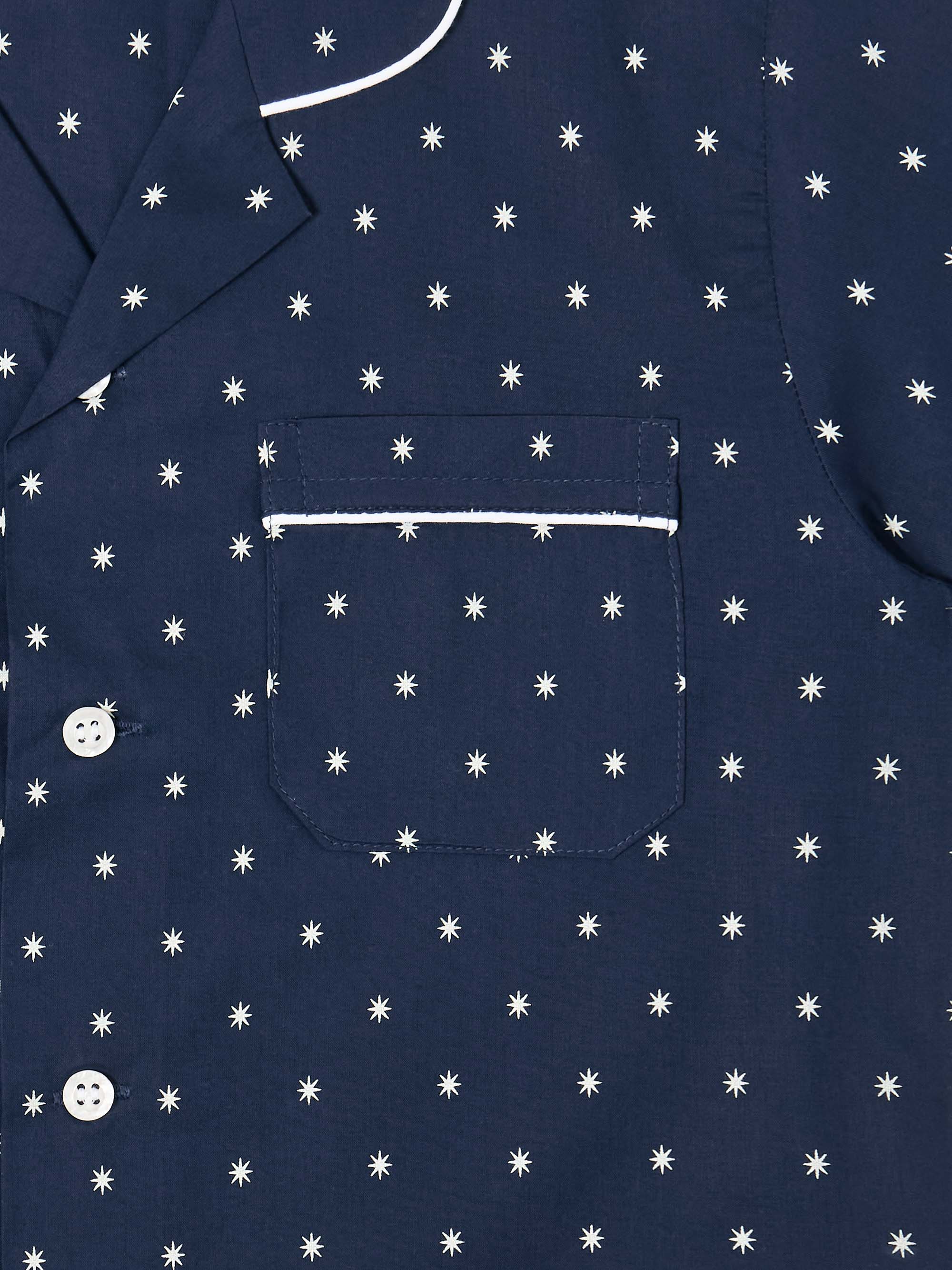 Kids' Pyjamas Cotton Batiste Navy Blue Starburst Print