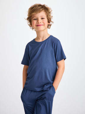 Kids' Lounge Set Basel Micro Modal Stretch Sapphire