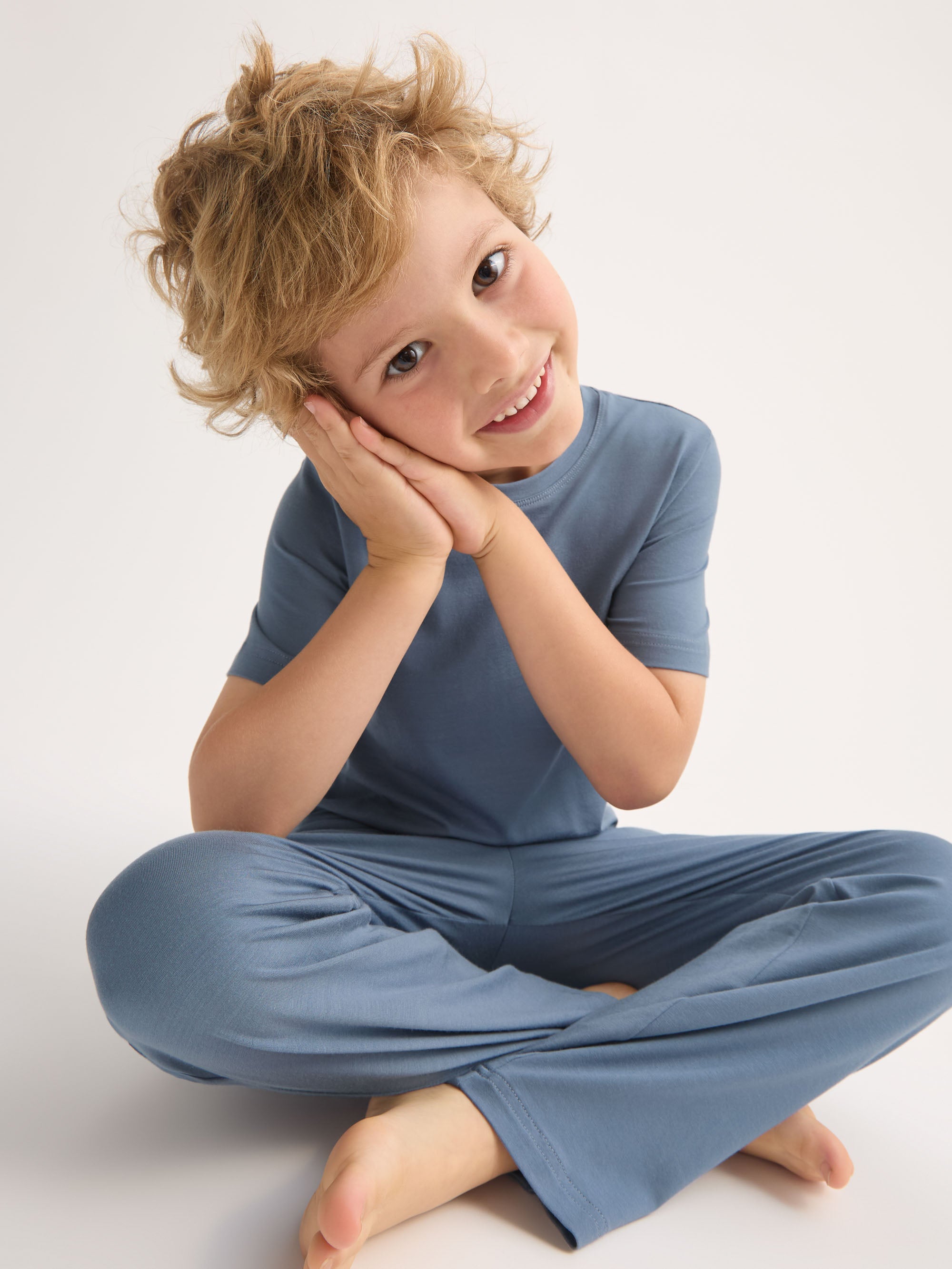 Kids' Lounge Set Basel Micro Modal Stretch Storm Blue
