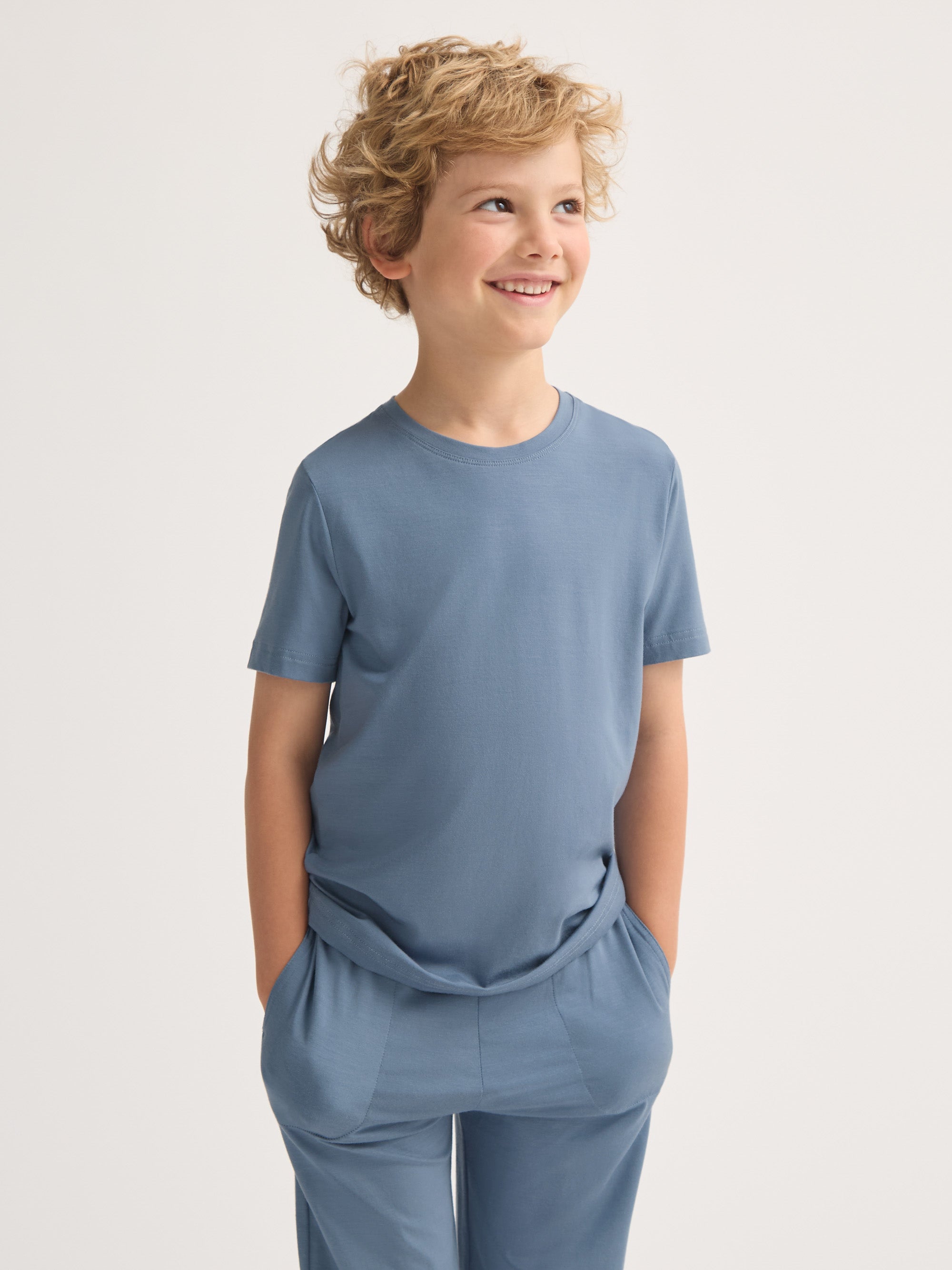 Kids' Lounge Set Basel Micro Modal Stretch Storm Blue
