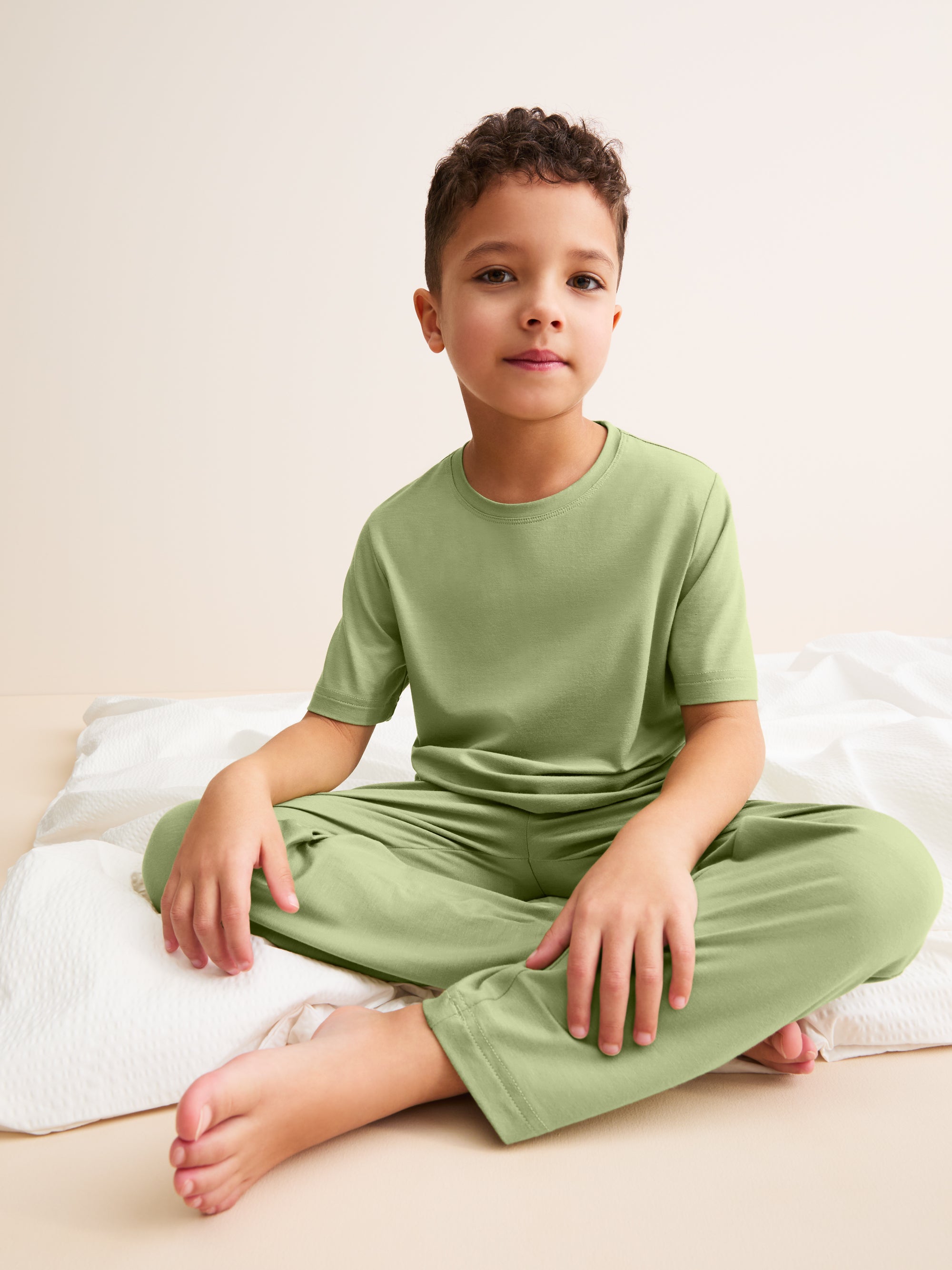 Kids' Lounge Set Basel Micro Modal Stretch Pear Green