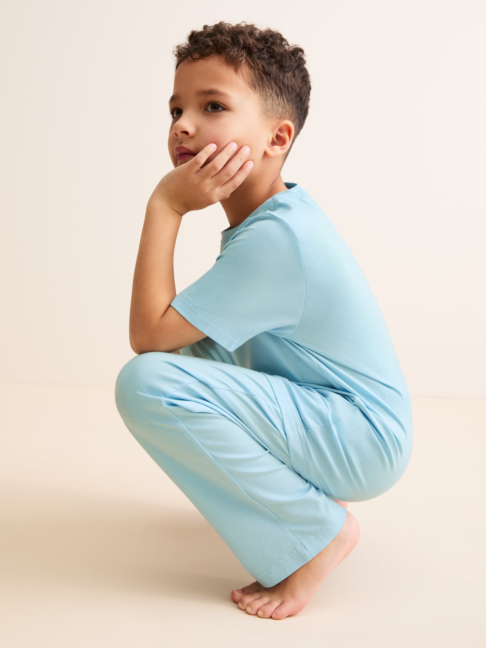 Kids' Lounge Set Basel Micro Modal Stretch Powder Blue