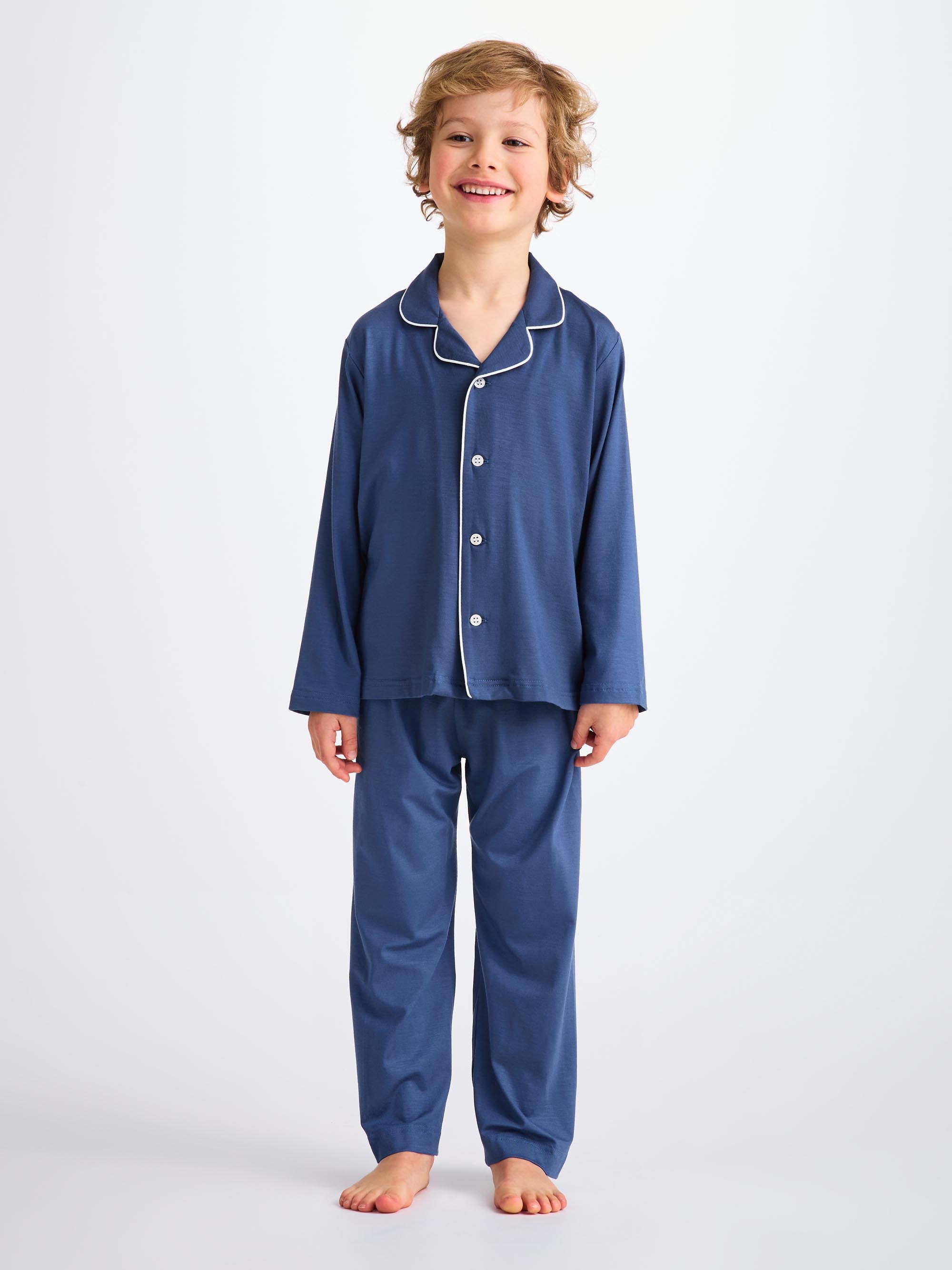 Kids' Pyjamas Basel Micro Modal Stretch Sapphire