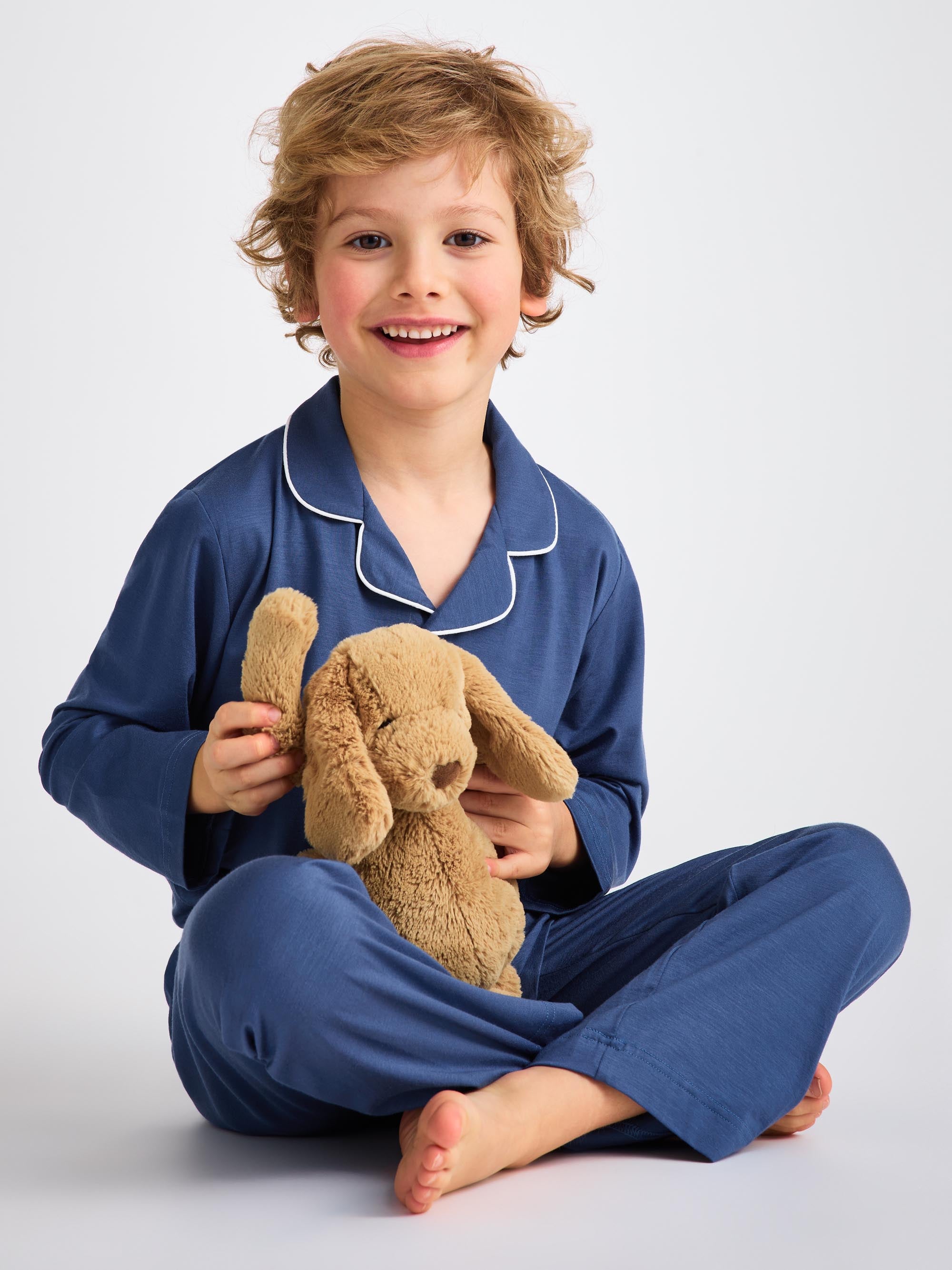 Kids' Pyjamas Basel Micro Modal Stretch Sapphire