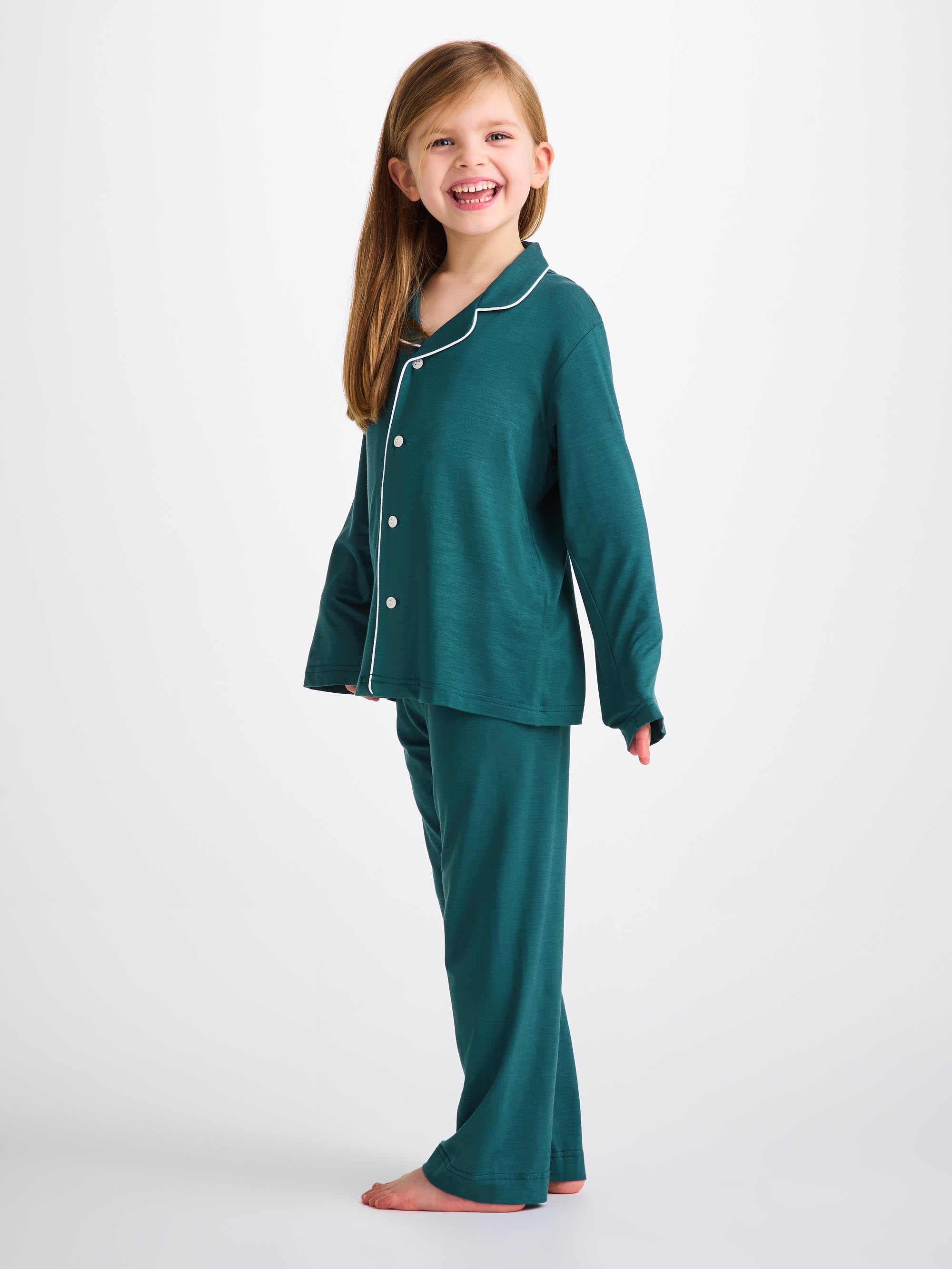 Kids' Pyjamas Lara Micro Modal Stretch Jungle Green