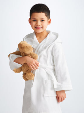 Kids' Bathrobe Triton 10 Terry Cotton White