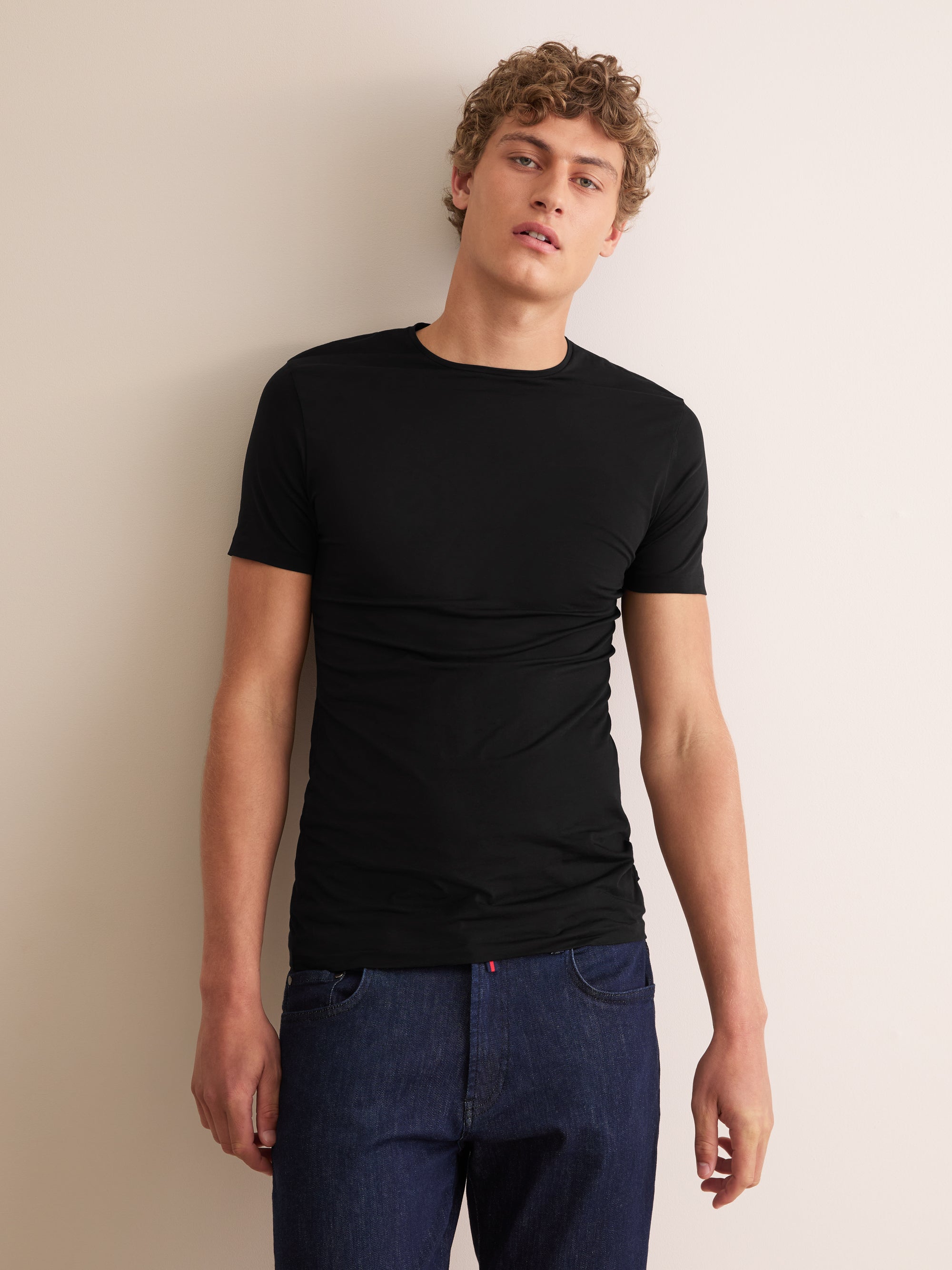 Men's Underwear T-Shirt Jack Pima Cotton Stretch Black
