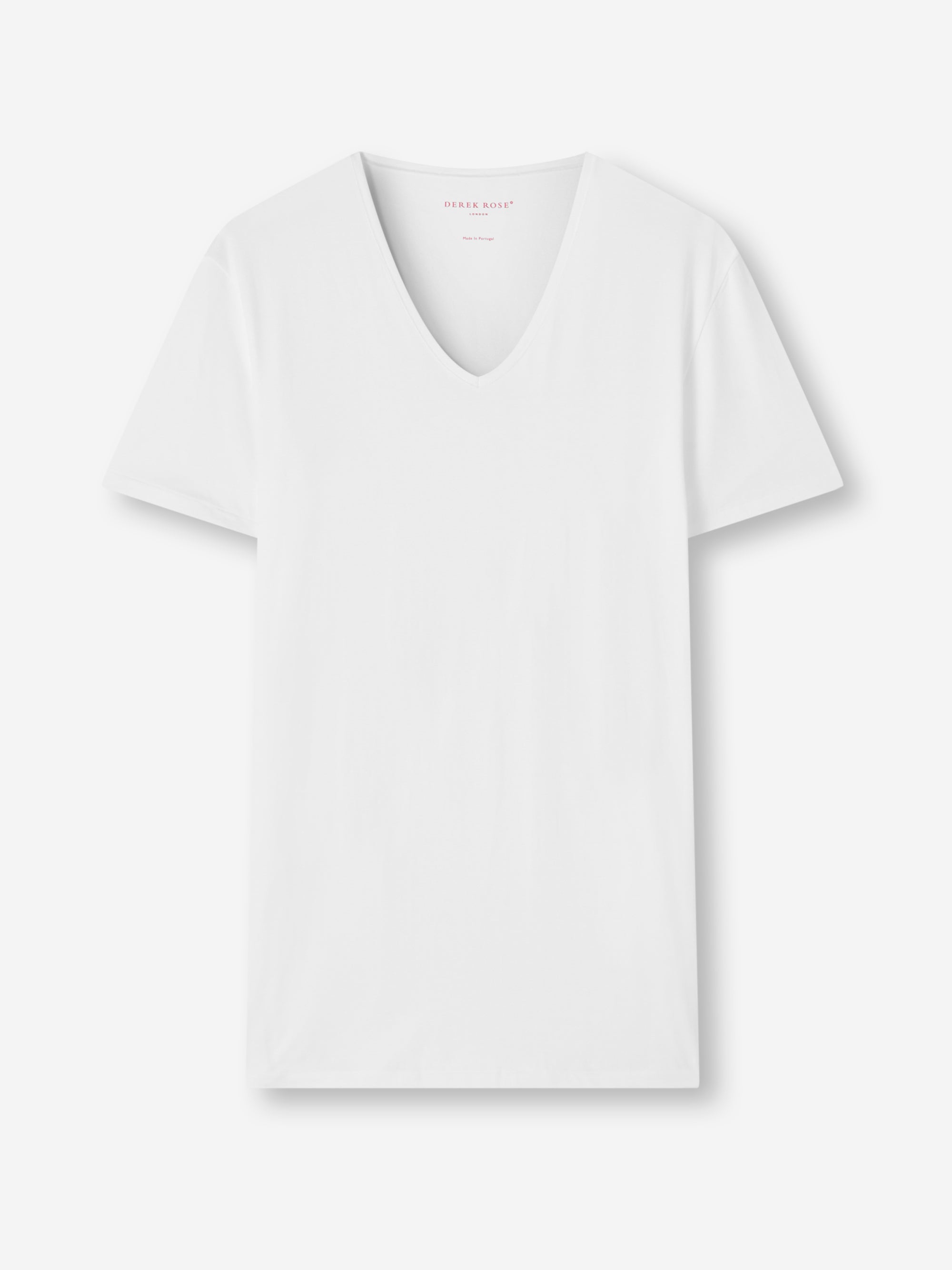 Men's Underwear V-Neck T-Shirt Jack Pima Cotton Stretch White