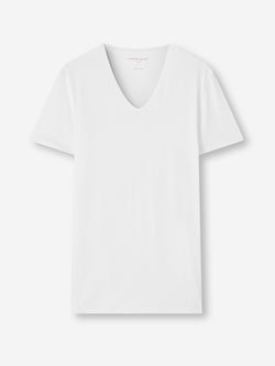 Men's Underwear V-Neck T-Shirt Jack Pima Cotton Stretch White