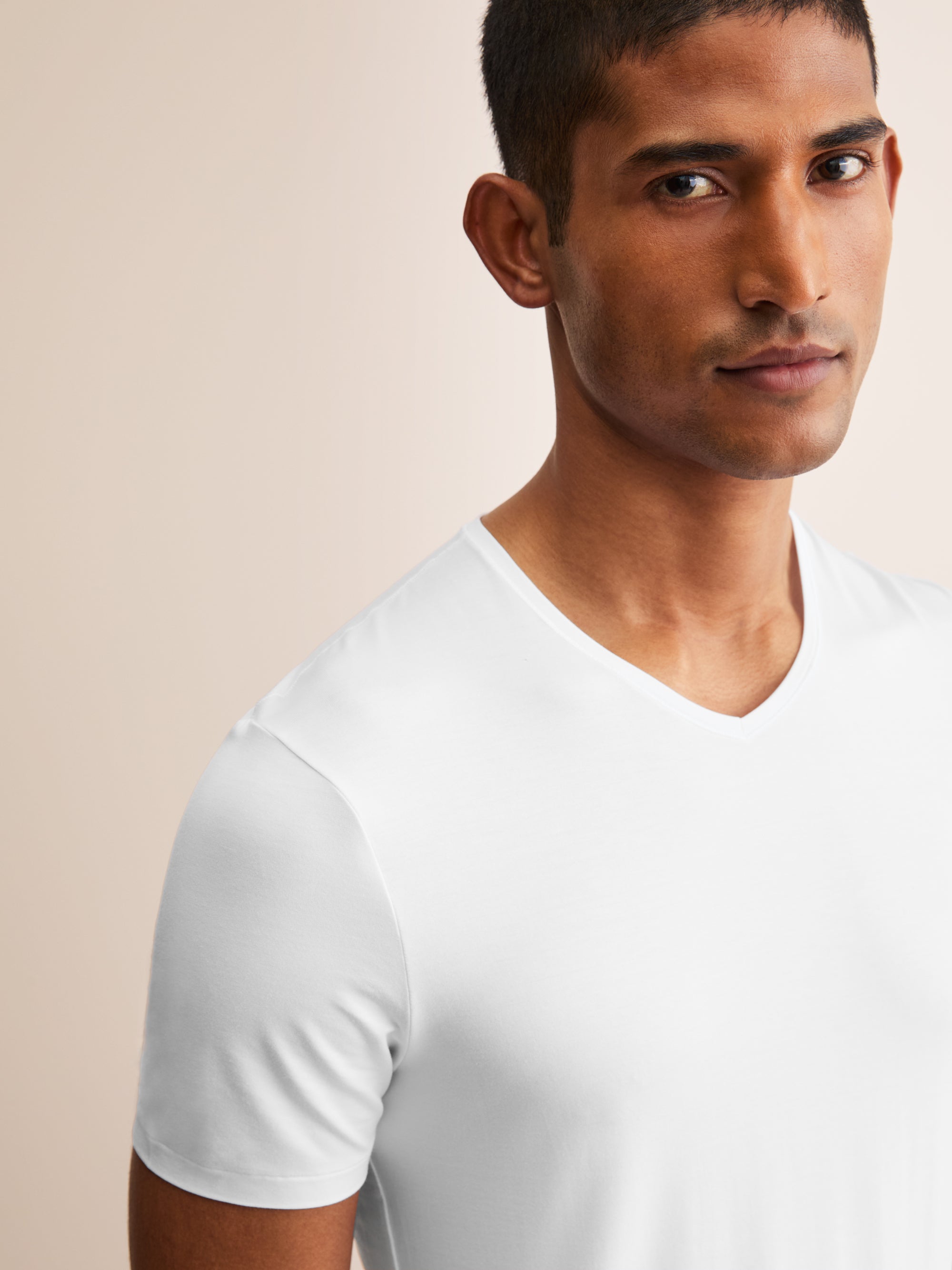 Men's Underwear V-Neck T-Shirt Alex Micro Modal Stretch White