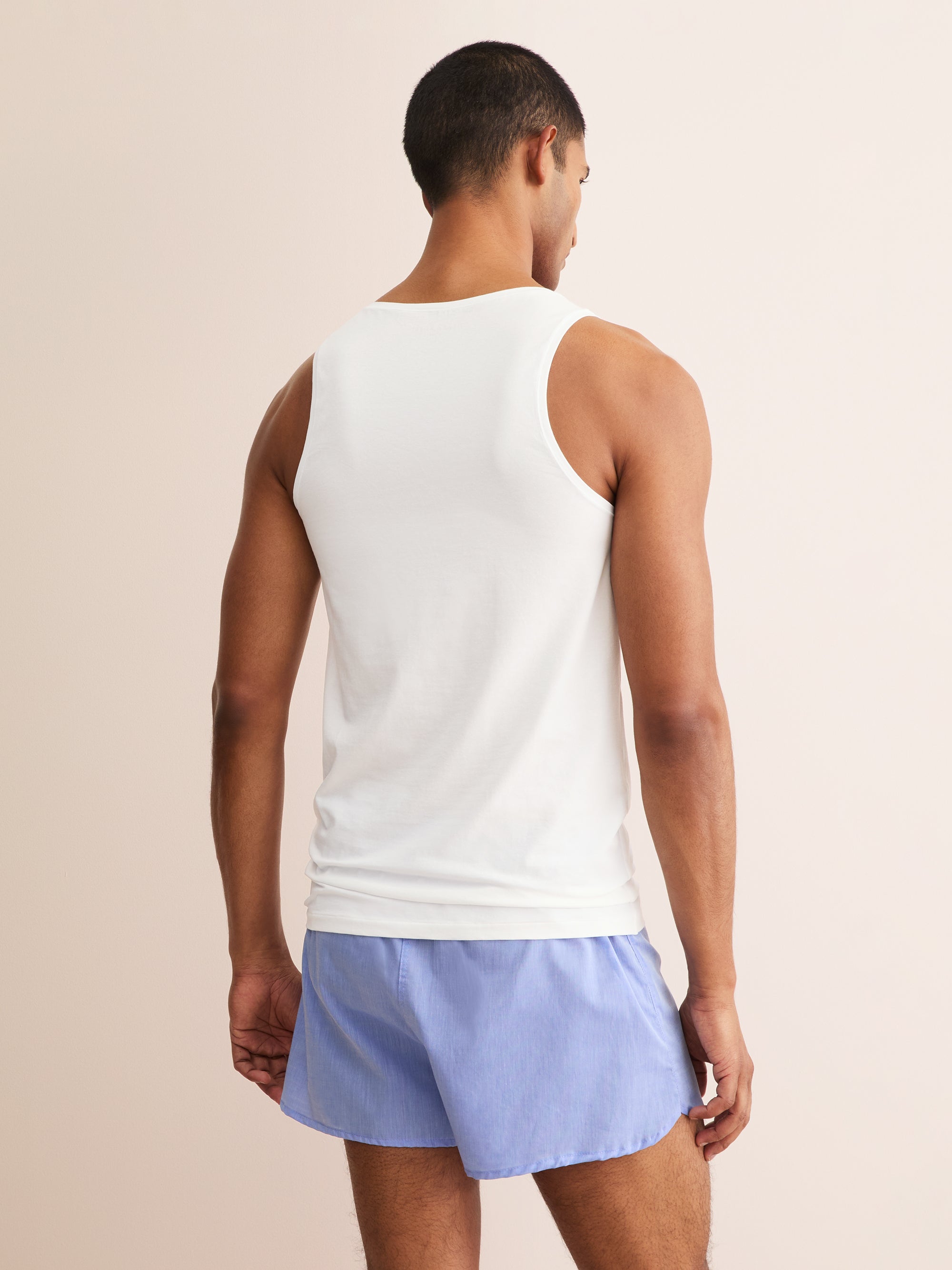 Men's Underwear Vest Jack Pima Cotton Stretch White