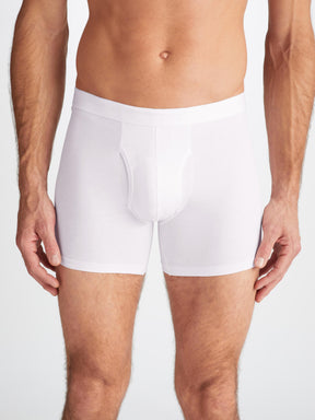 Men's Trunks Jack Pima Cotton Stretch White