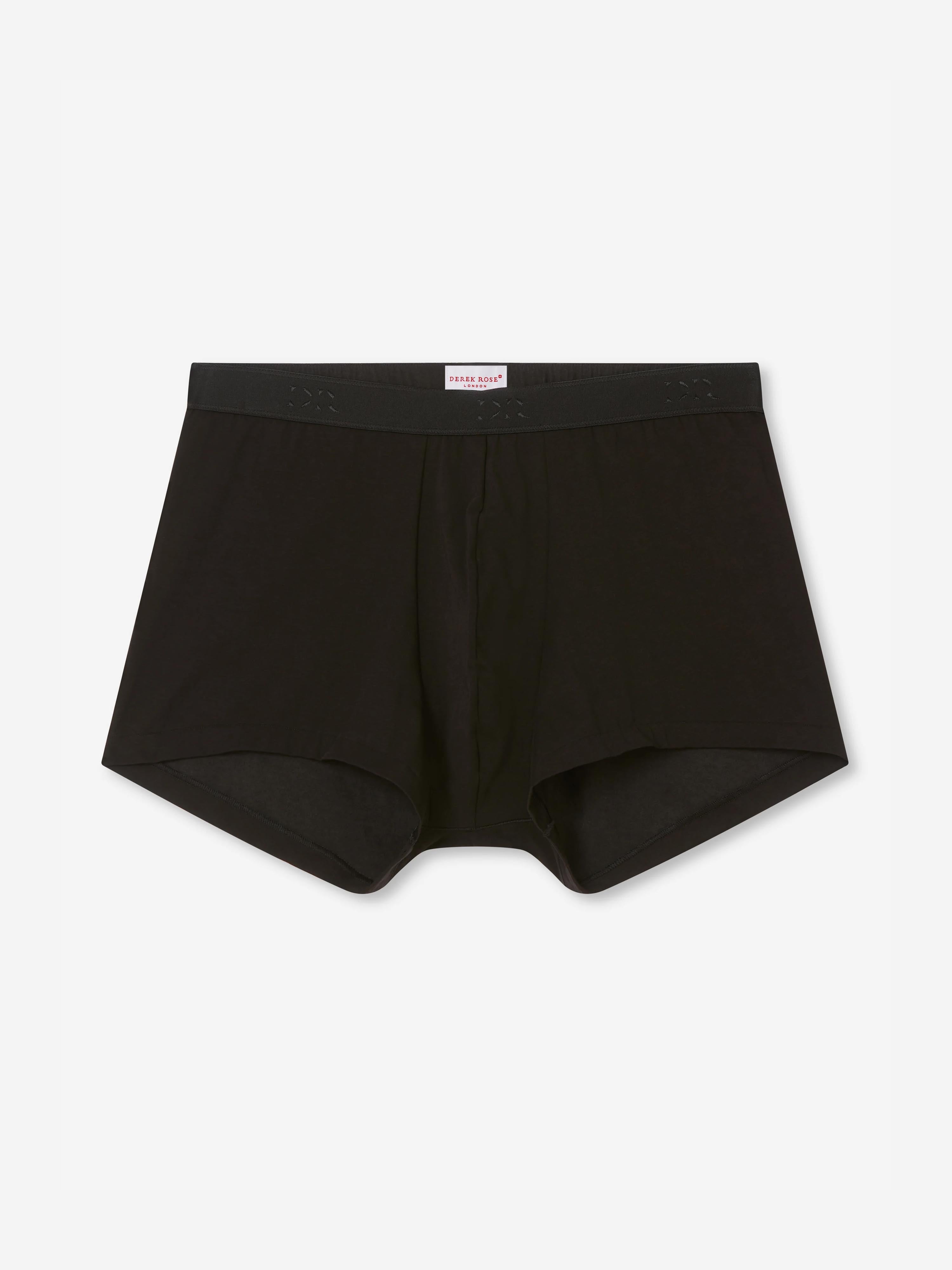 Men s Boxer Briefs Pima Cotton Stretch Black Rope Print