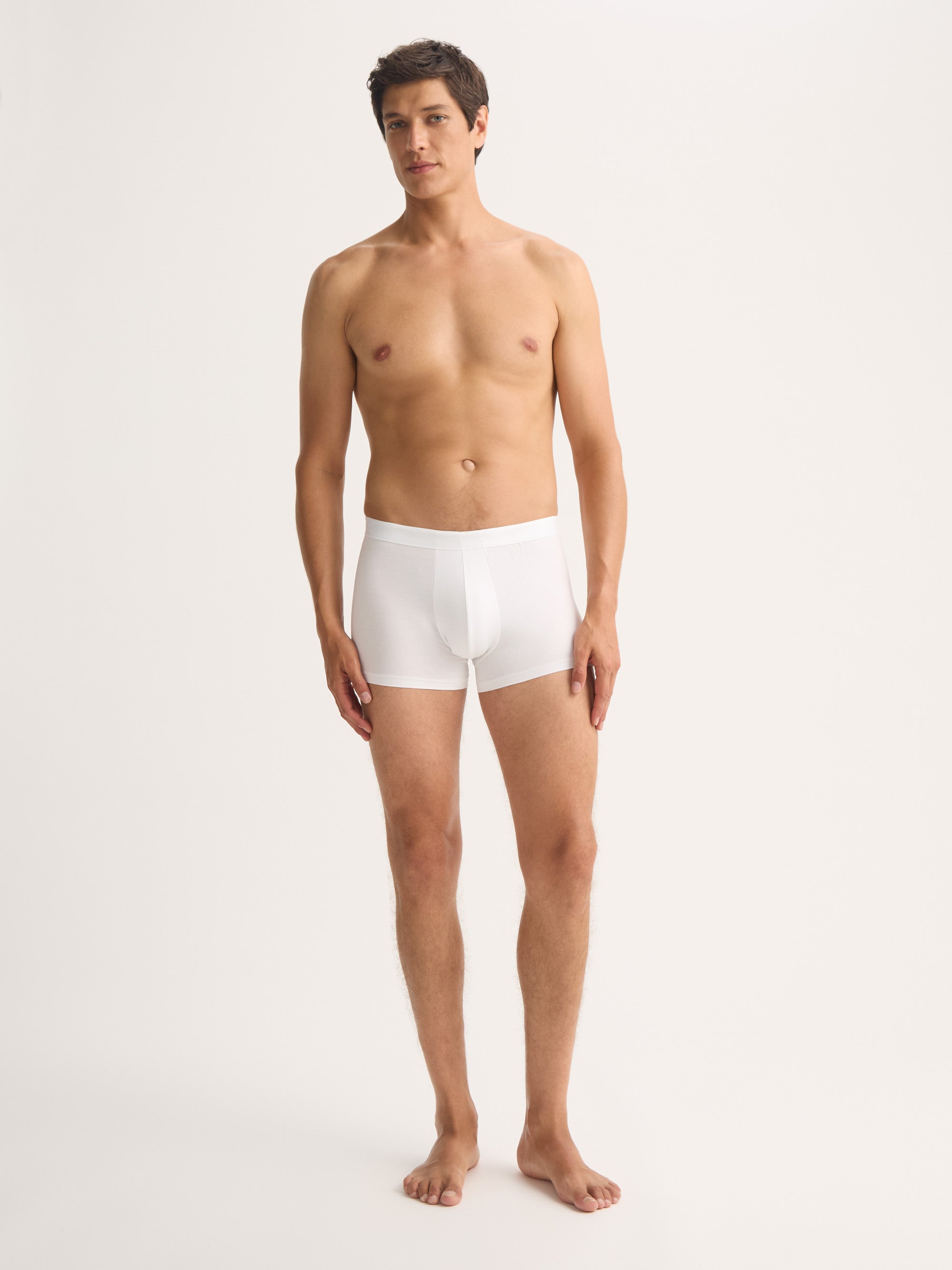 Men's Boxer Briefs Jack Pima Cotton Stretch White