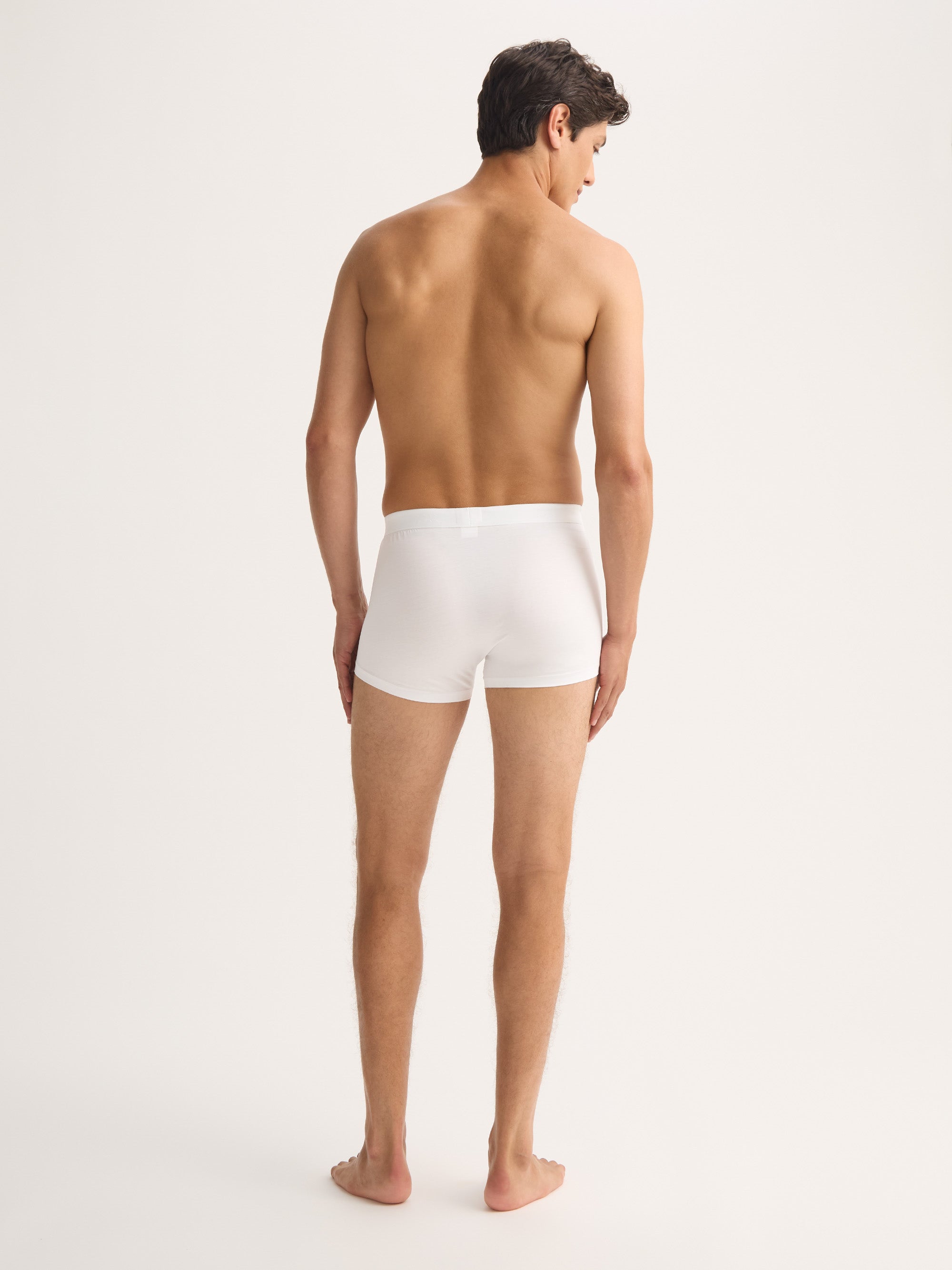 Men's Boxer Briefs Jack Pima Cotton Stretch White
