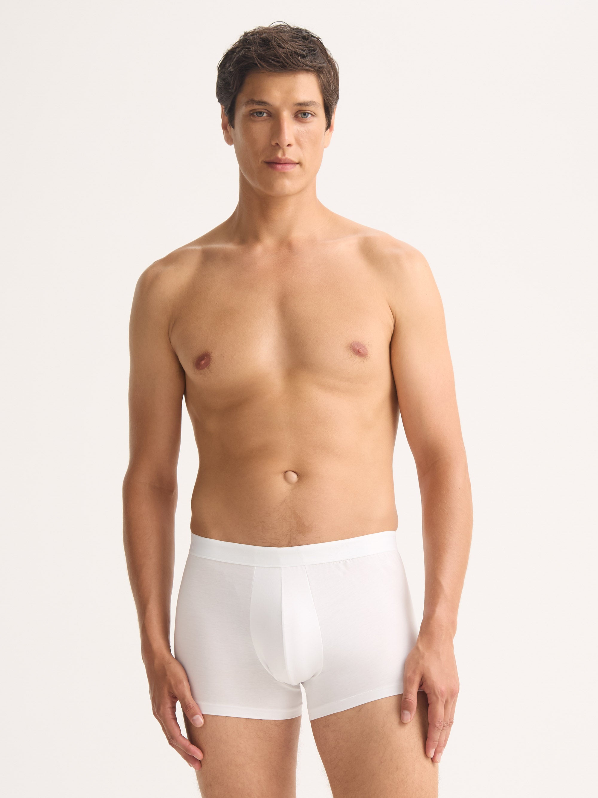 Men's Boxer Briefs Jack Pima Cotton Stretch White