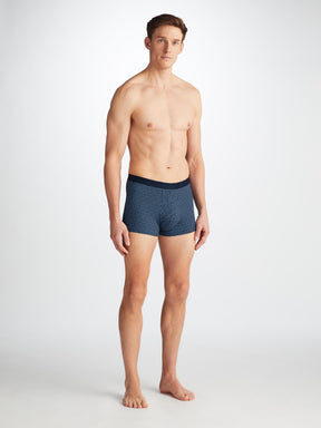 Men's Boxer Briefs Geometric 7 Pima Cotton Stretch Navy