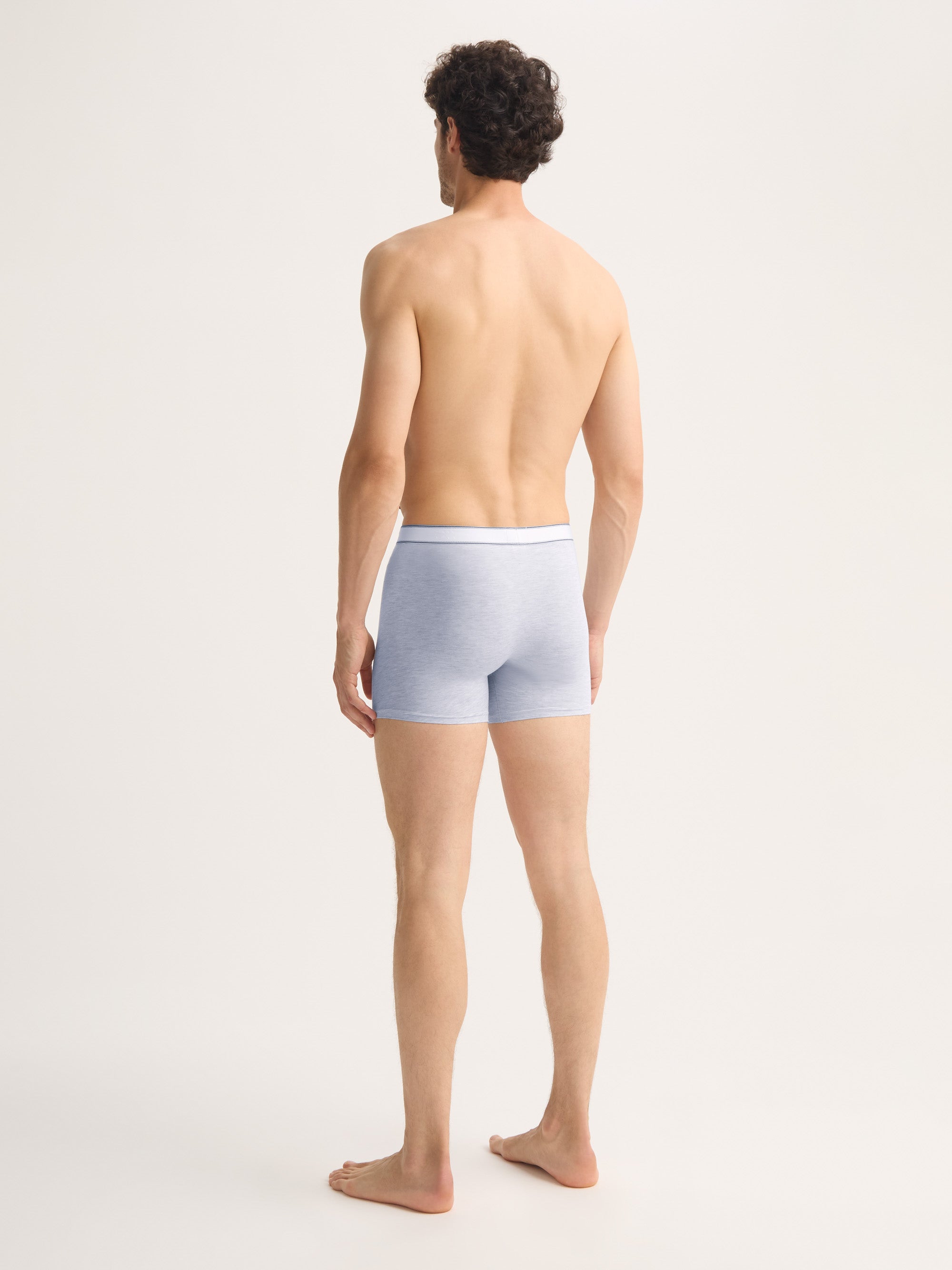 Men's Trunks Ethan Micro Modal Stretch Light Blue Marl