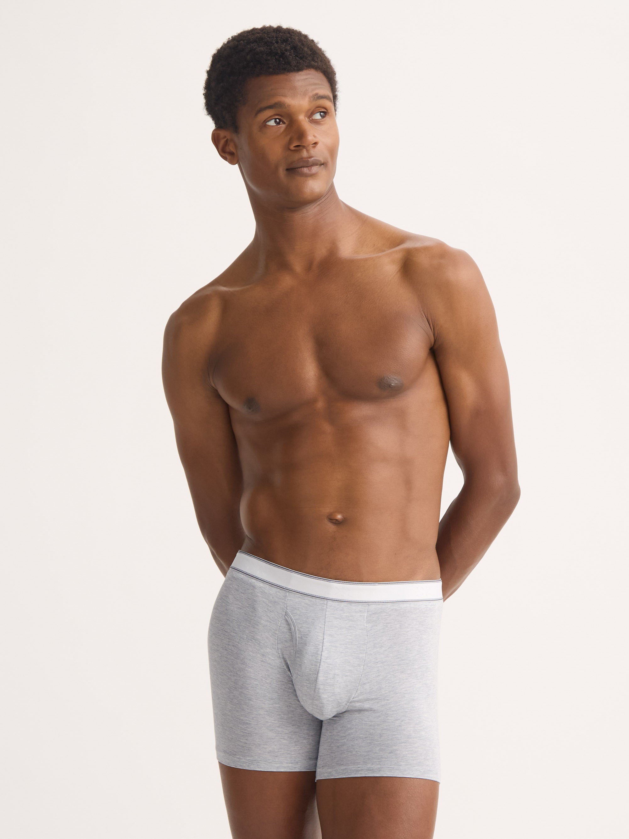 Men's Trunks Ethan Micro Modal Stretch Silver Marl