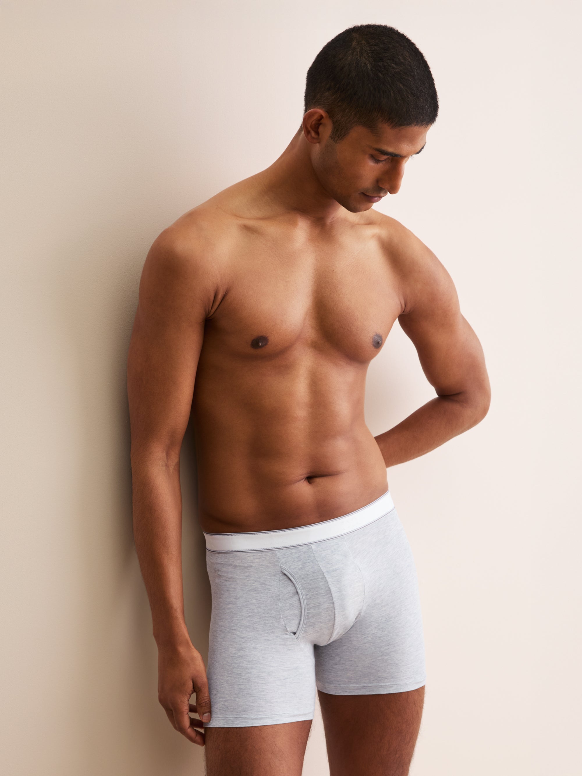 Men's Trunks Ethan Micro Modal Stretch Silver Marl