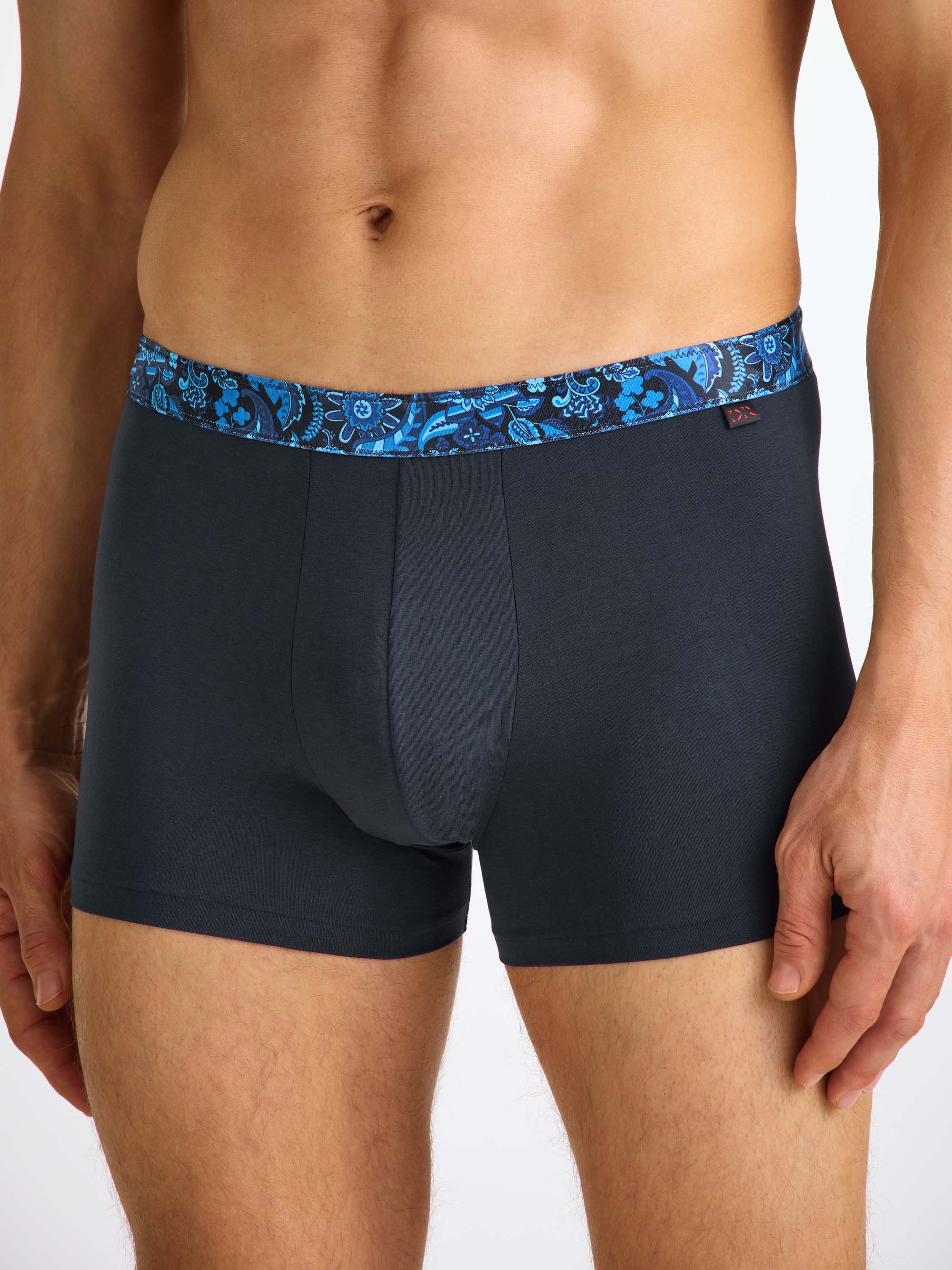 Men's Boxer Briefs Band 66 Pima Cotton Stretch Navy