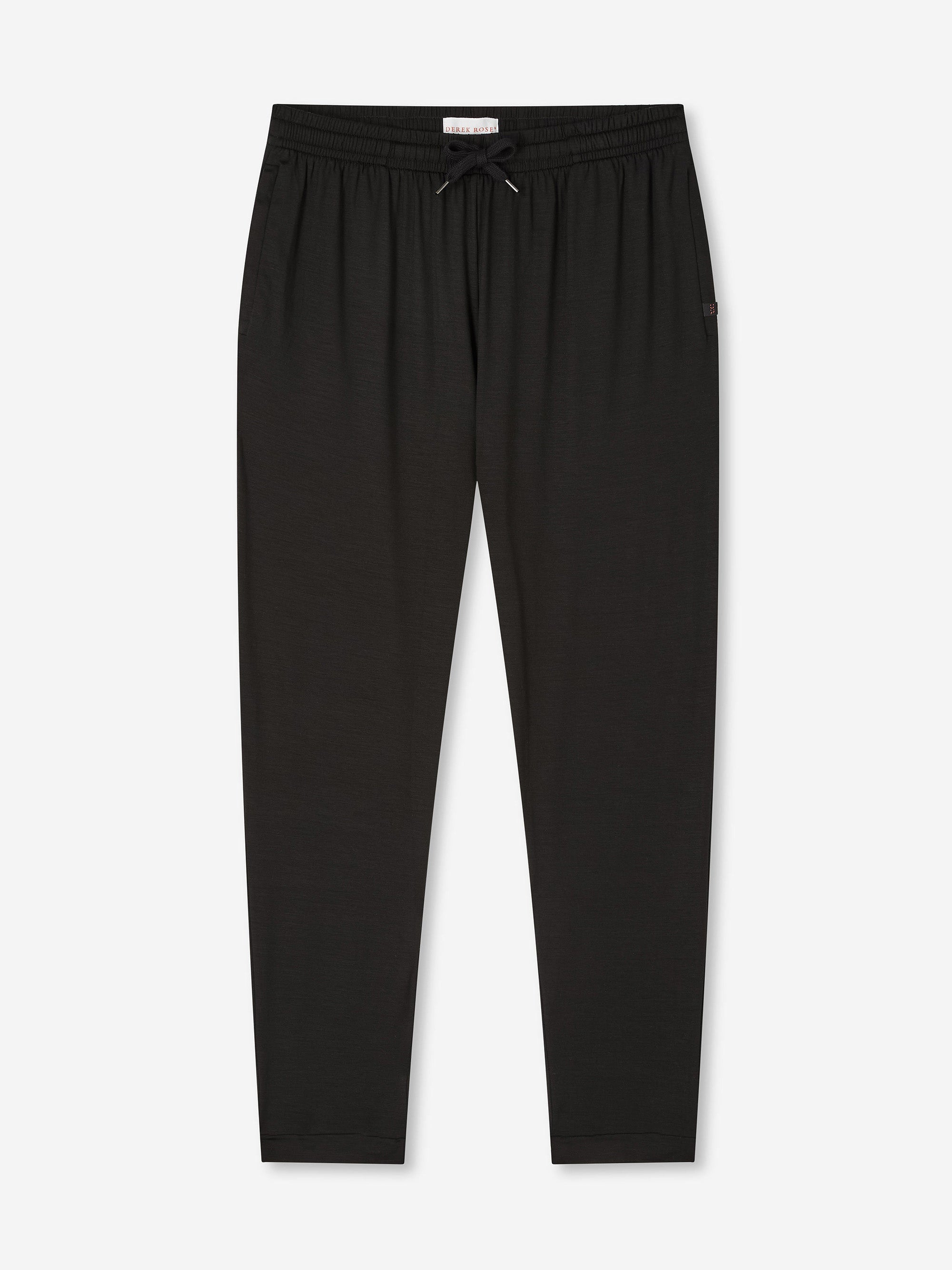 Men's Black Jersey Micro Modal Track Pants | Derek Rose