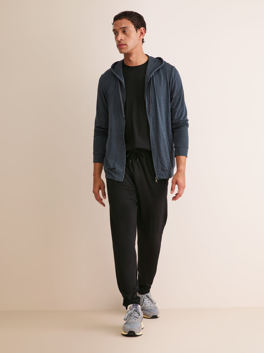 Men's Black Jersey Micro Modal Track Pants | Derek Rose