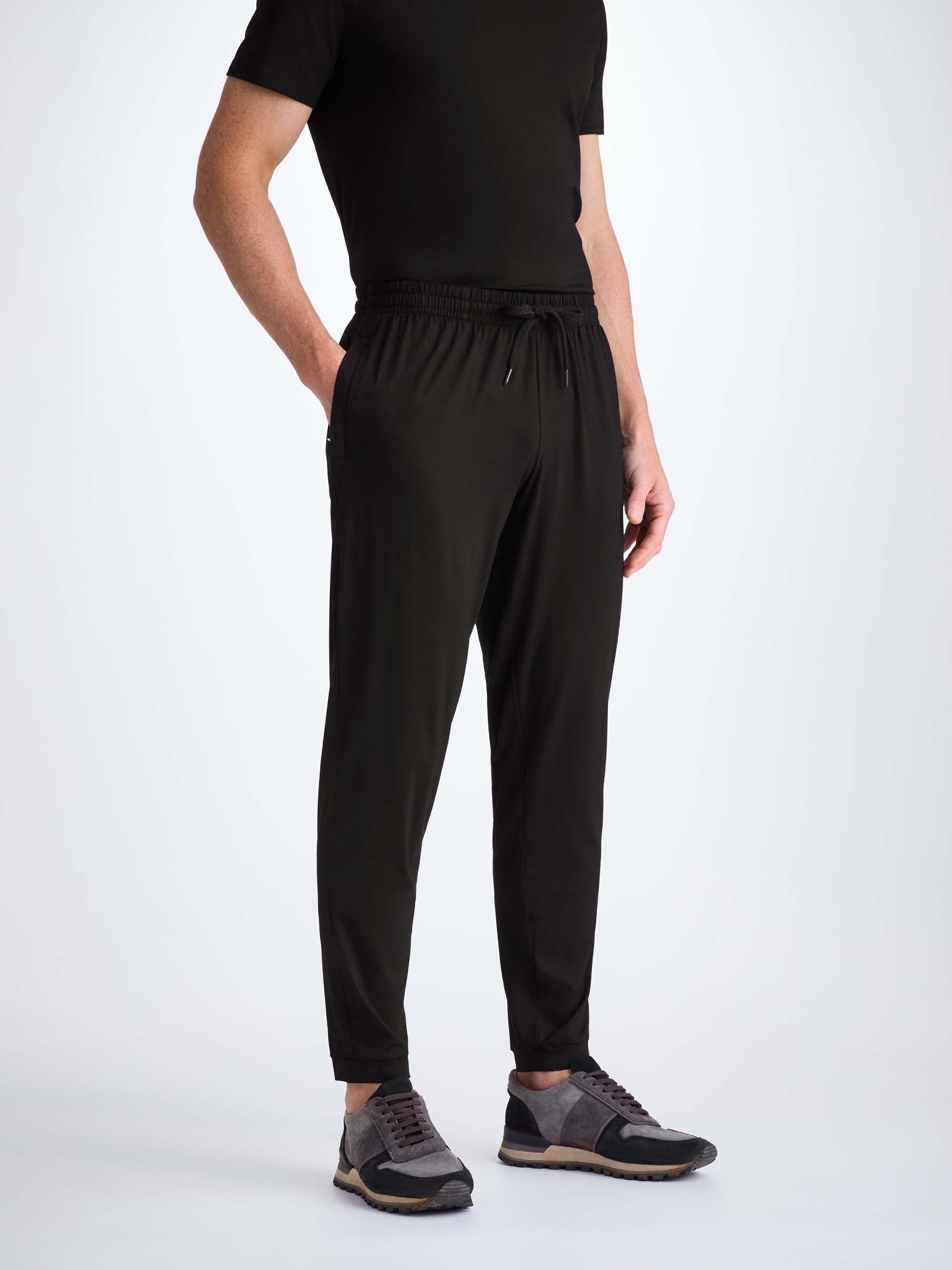 Men's Track Pants Basel Micro Modal Stretch Black