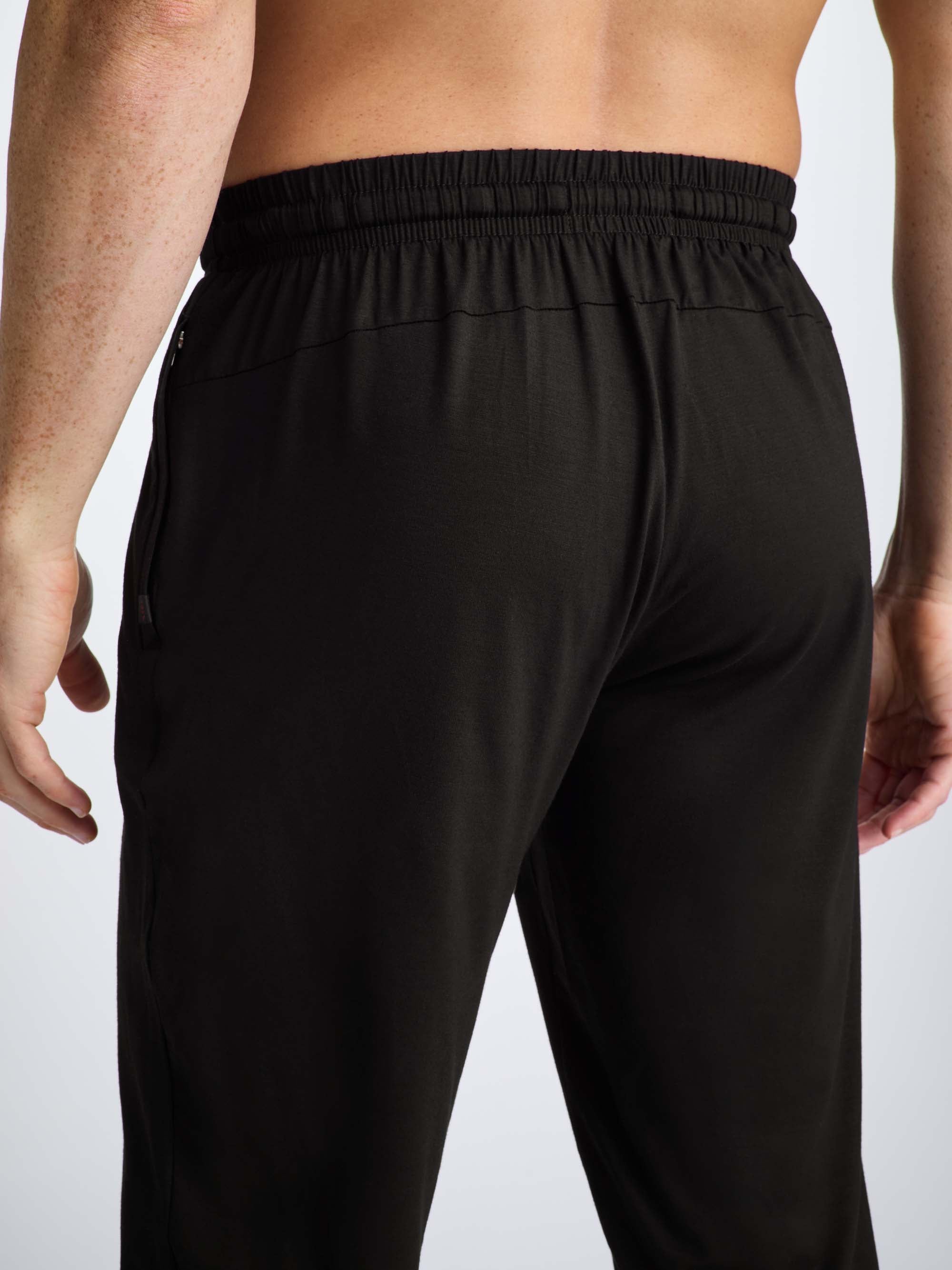 Men's Track Pants Basel Micro Modal Stretch Black