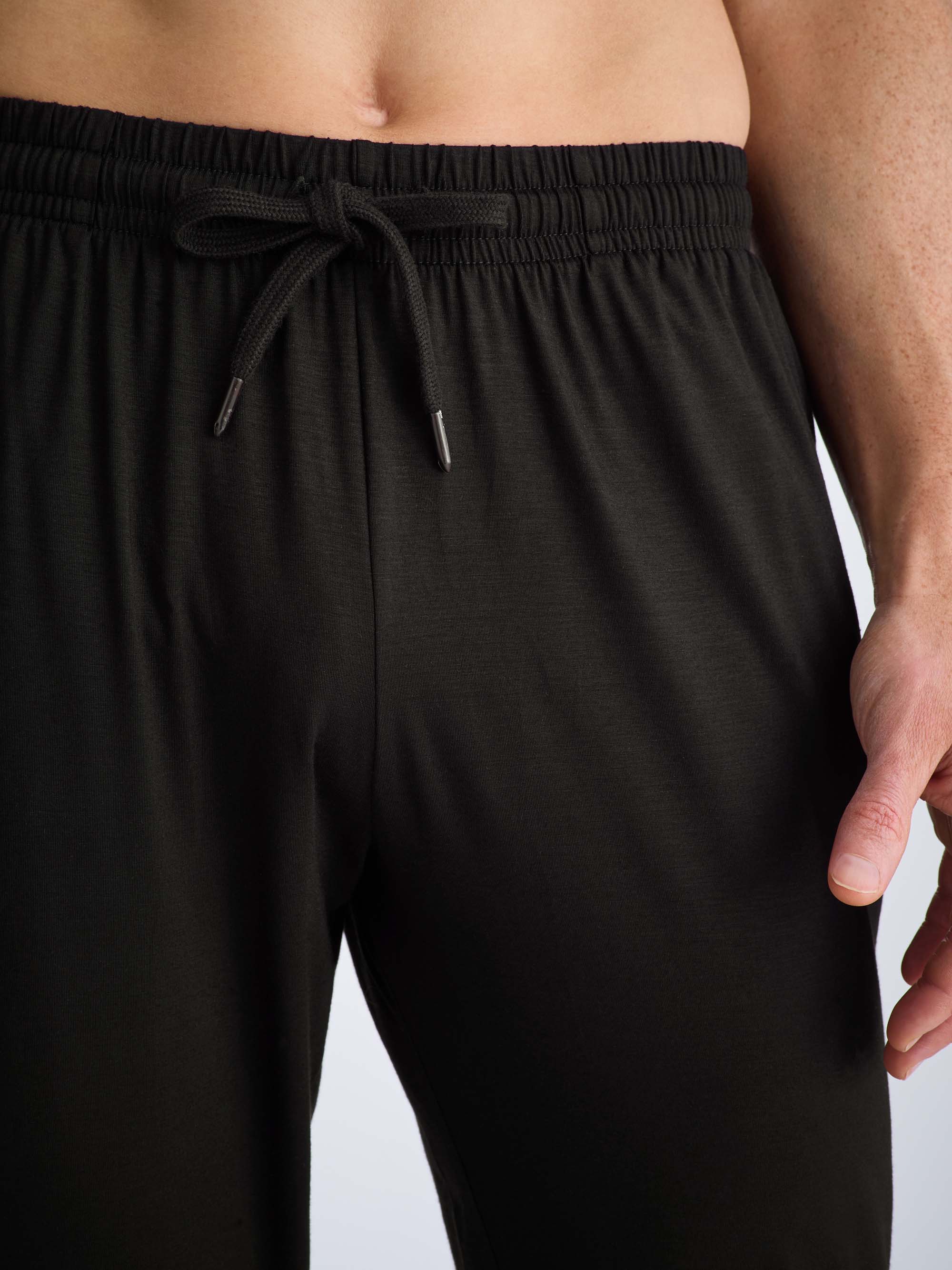 Men's Track Pants Basel Micro Modal Stretch Black