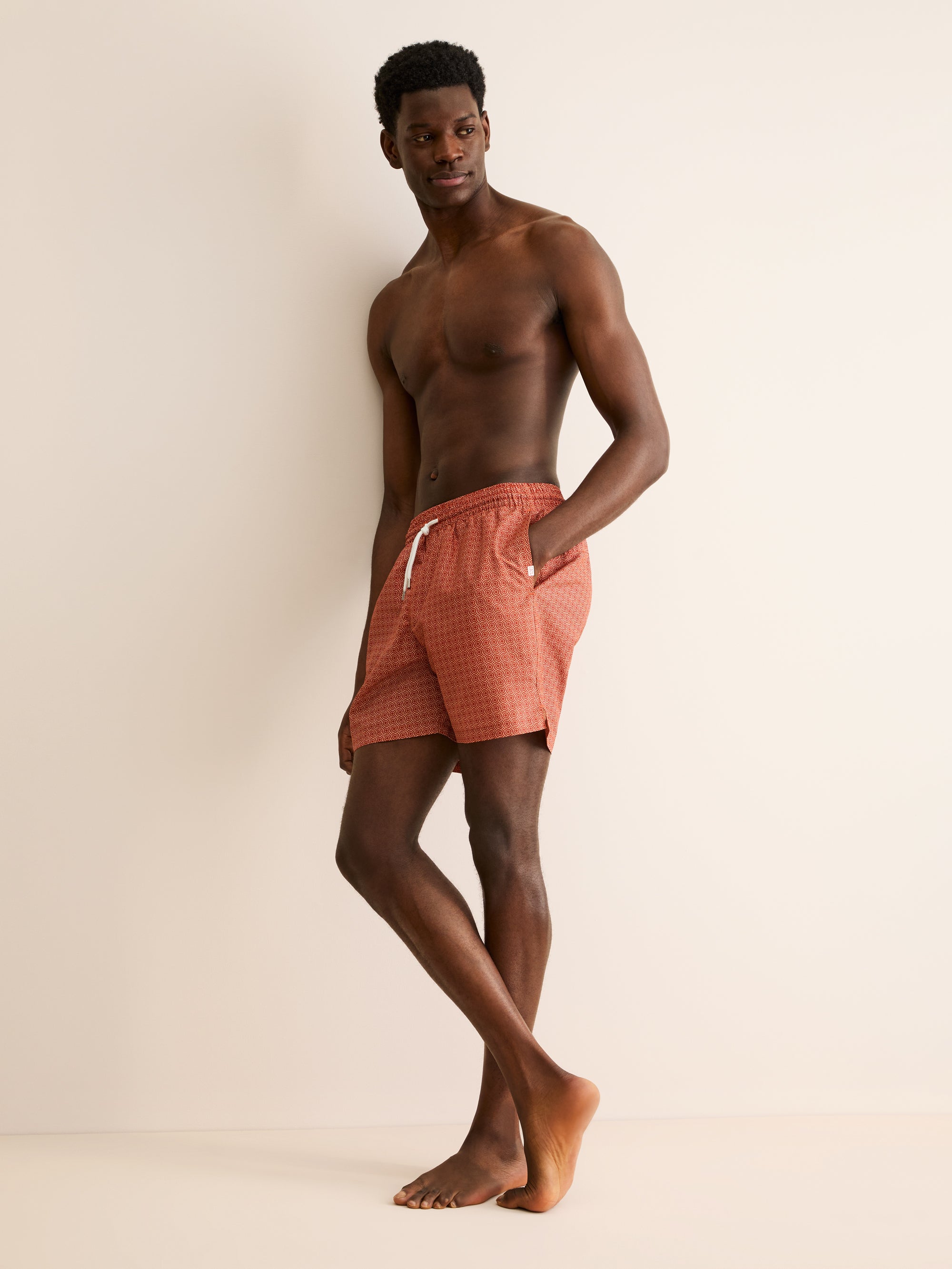 Men's Swim Shorts London Roundabout Burnt Orange