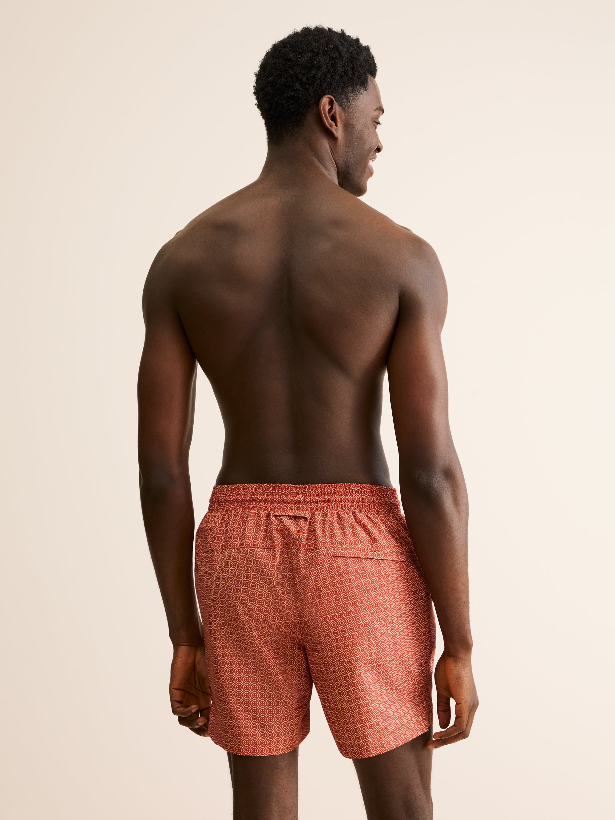Men's Swim Shorts London Roundabout Burnt Orange