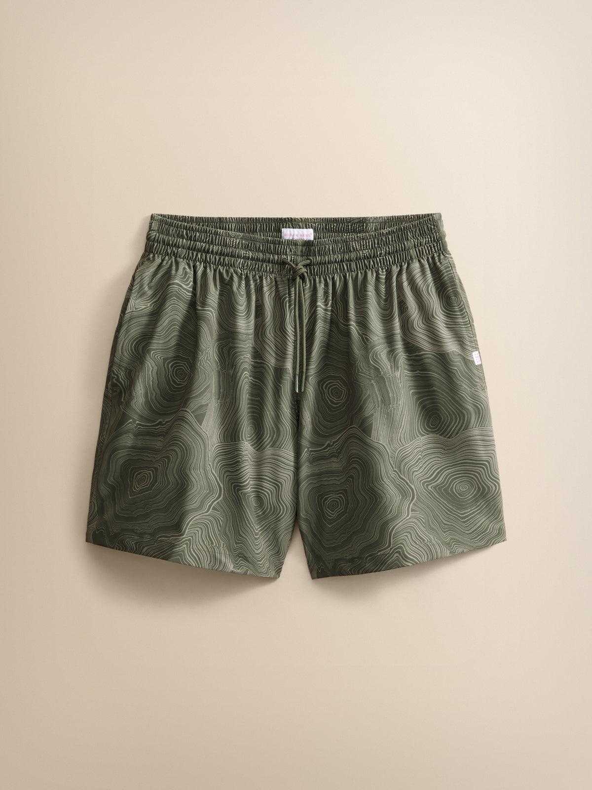Cabo Swim Shorts Khaki Suminagashi