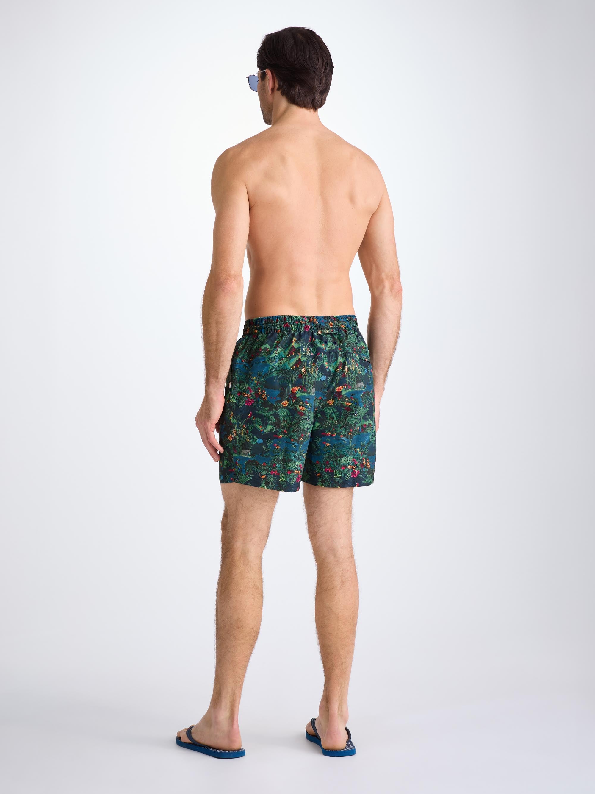 Men's Swim Shorts Multi Midnight Jungle Print
