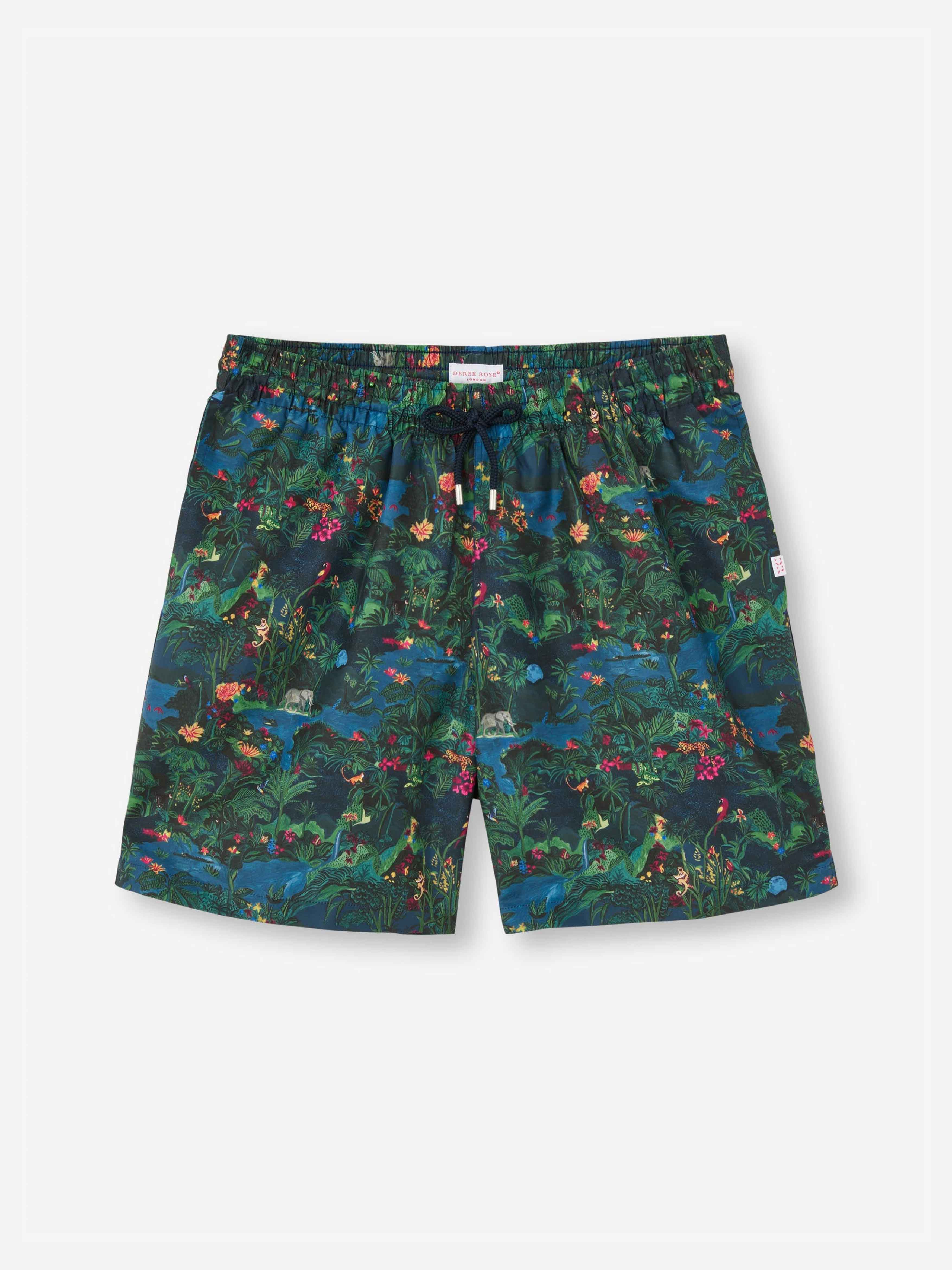 Men's Swim Shorts Multi Midnight Jungle Print
