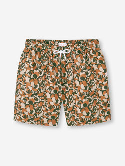 Men's Swim Trunks Maui Green & Brick Multicolor Camo Rose 