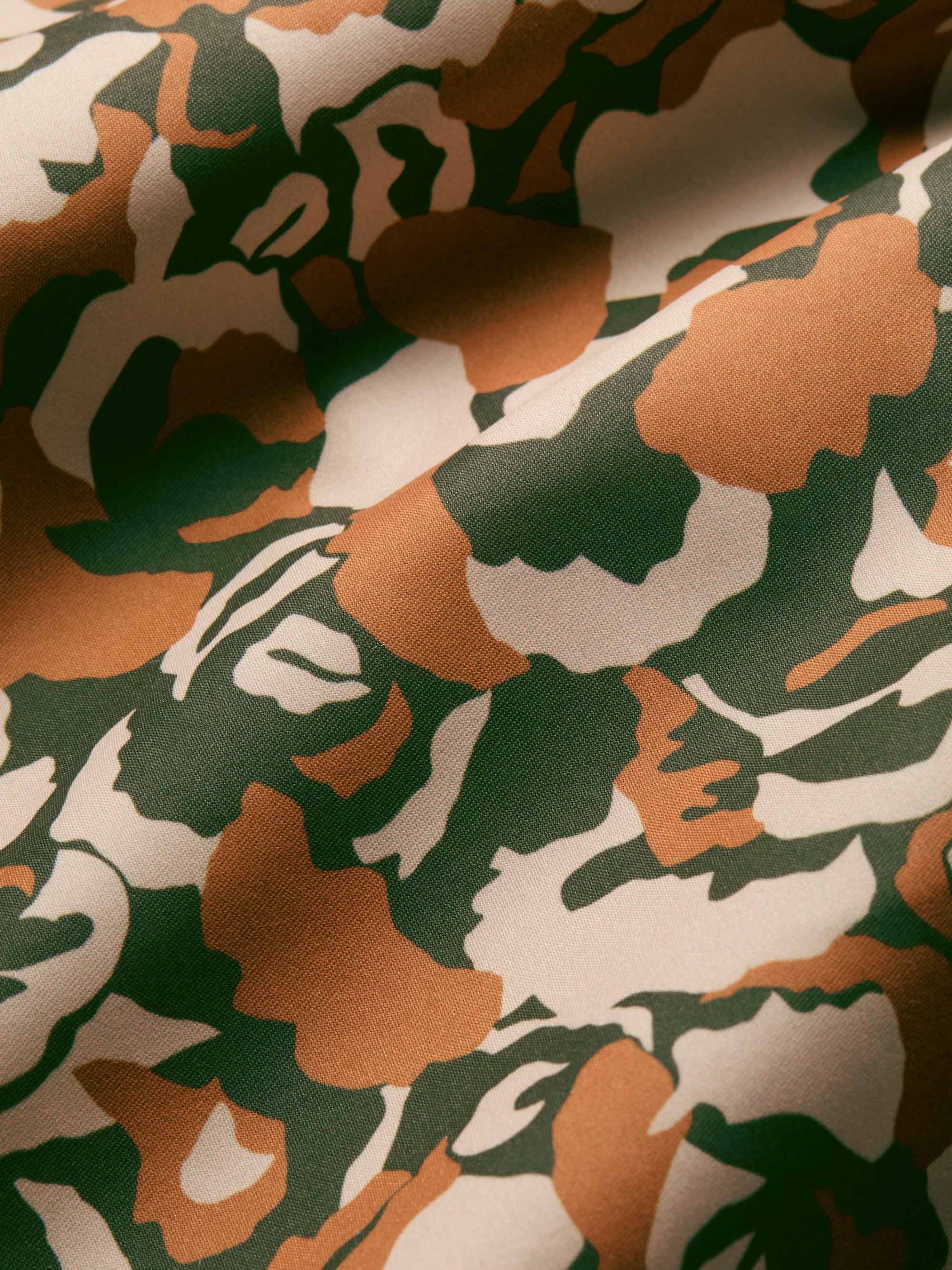 Men's Swim Trunks Maui Green & Brick Multicolor Camo Rose 