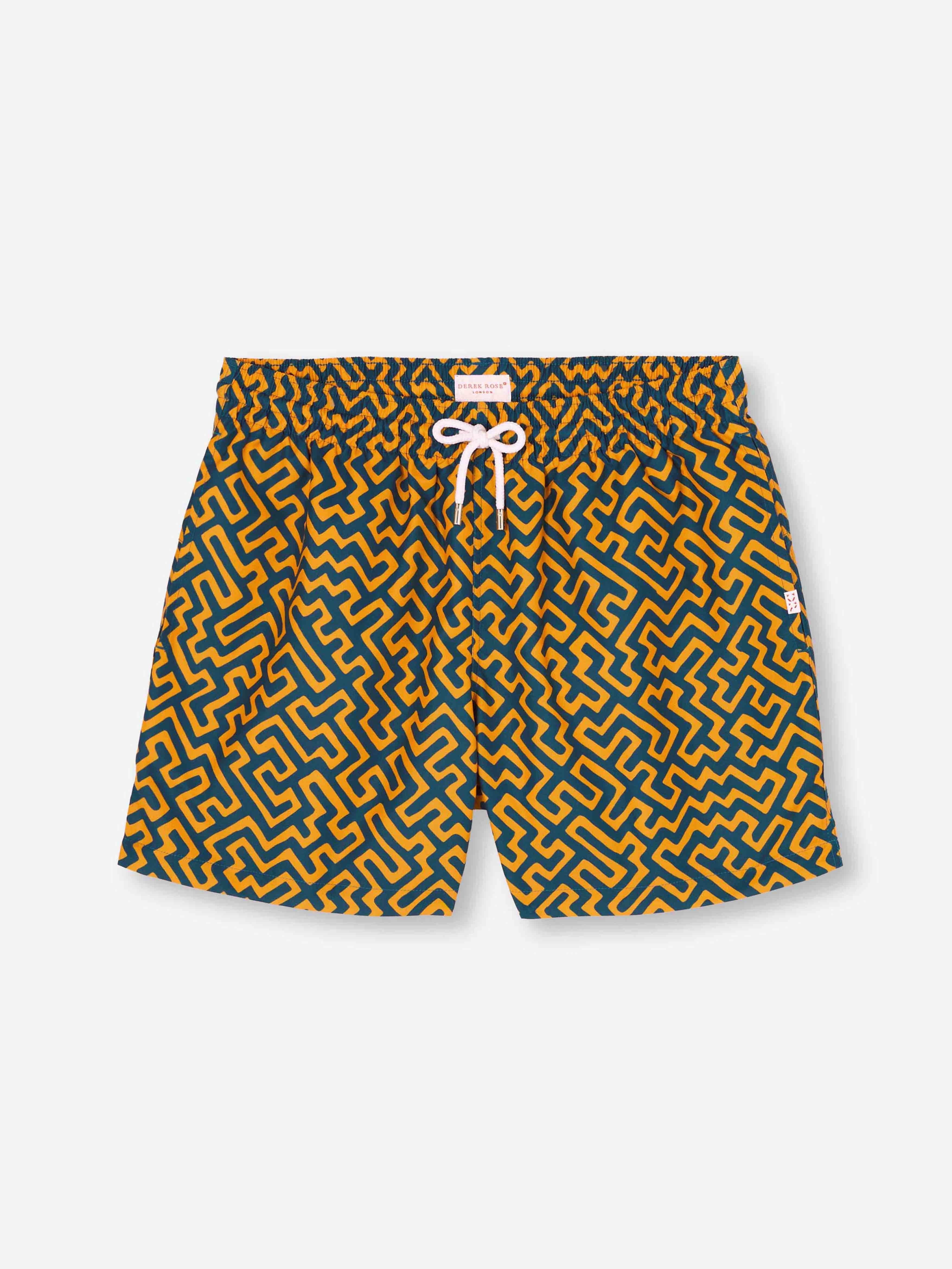 Men's Short Swim Shorts Tropez 16 Teal